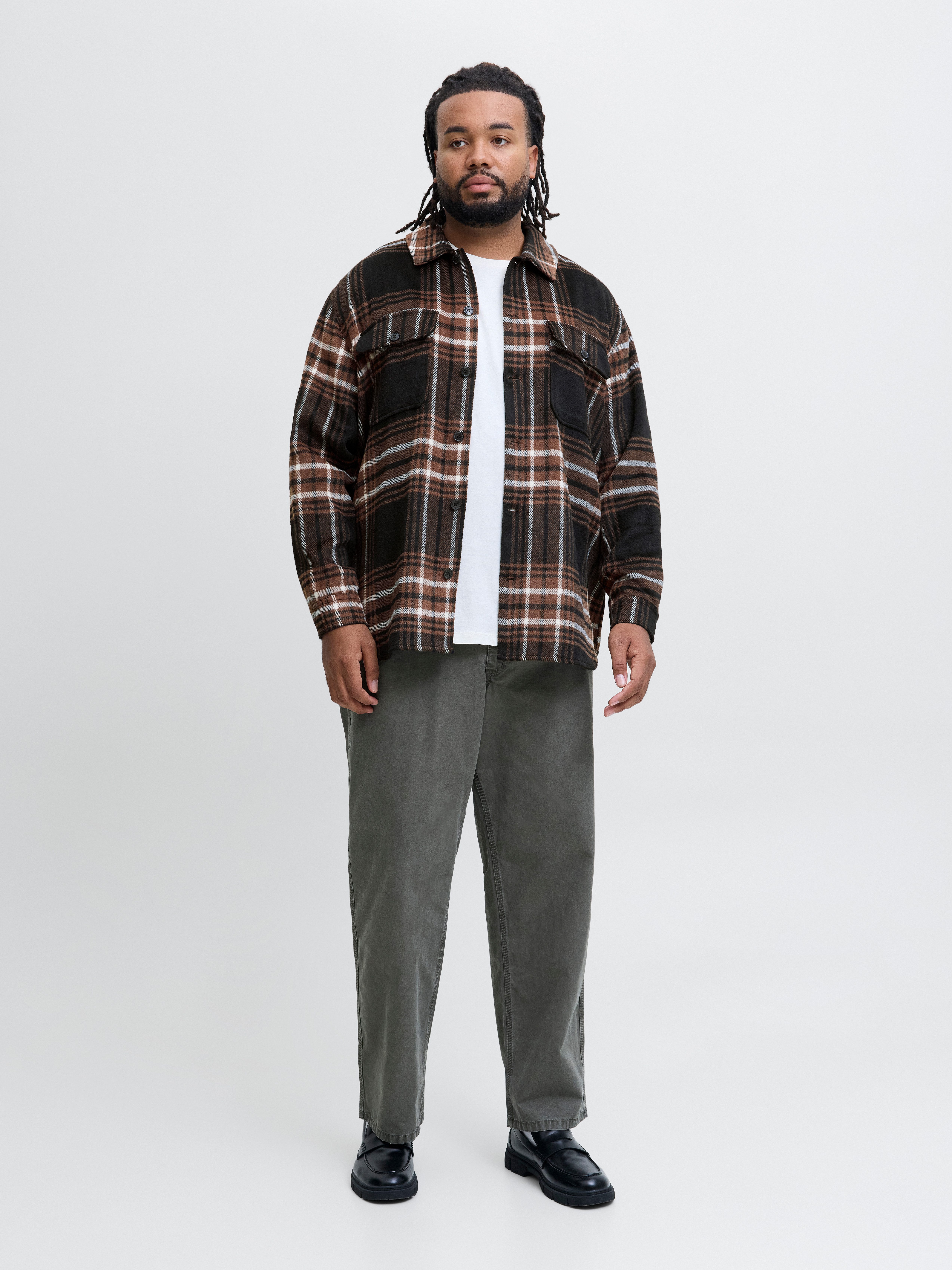 Jack & Jones PlusSize Langarmhemd JJEBRADLEY OLLIE OVERSHIRT LS NOOS PLS