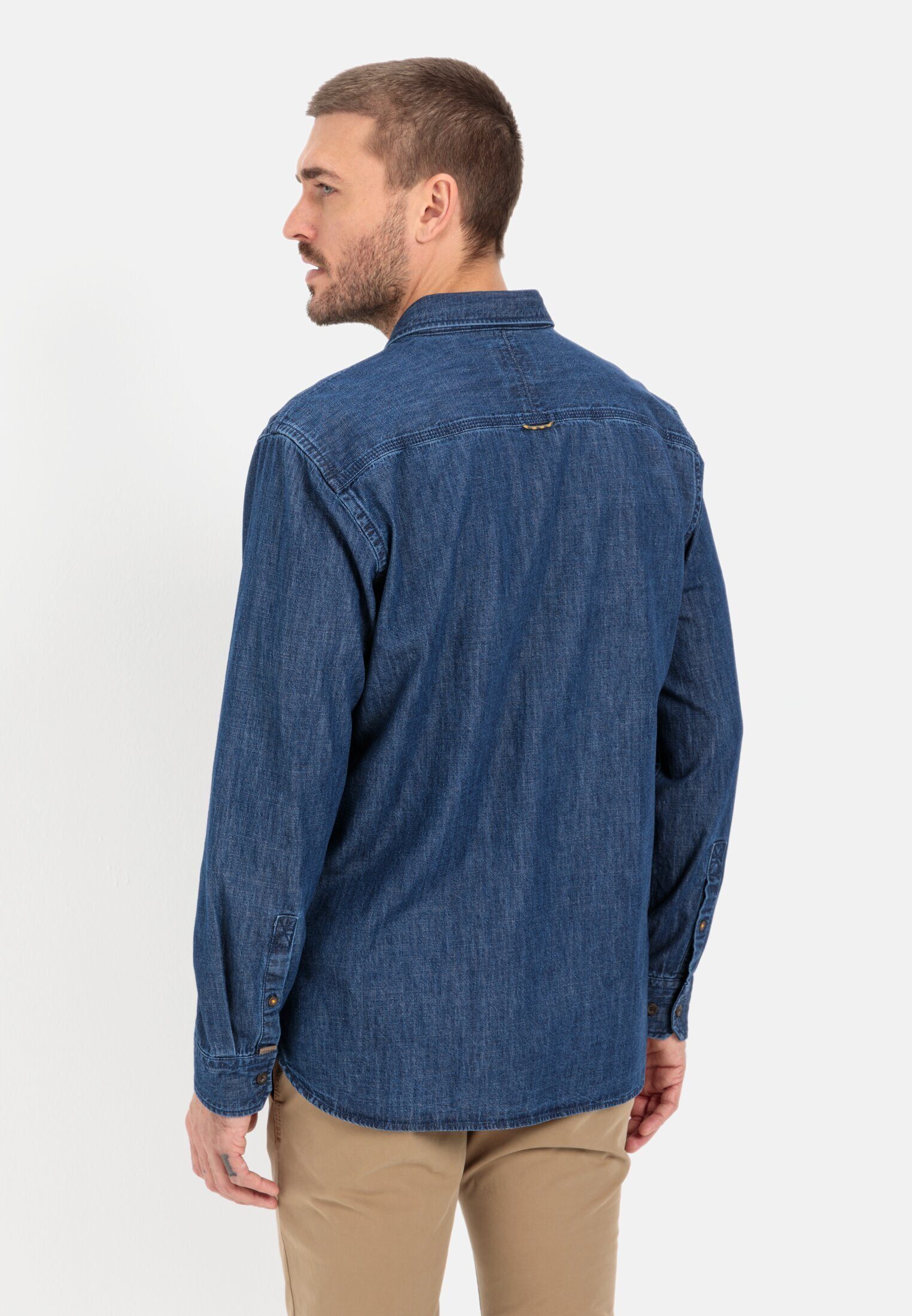 camel active Jeanshemd aus reiner Baumwolle günstig online kaufen