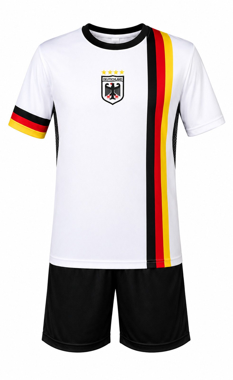 Fashion Boy Fußballtrikot Fussball Fan Set Deutschland Germany Trikot + Shorts, JS112 (Set, T-Shirt + Shorts)