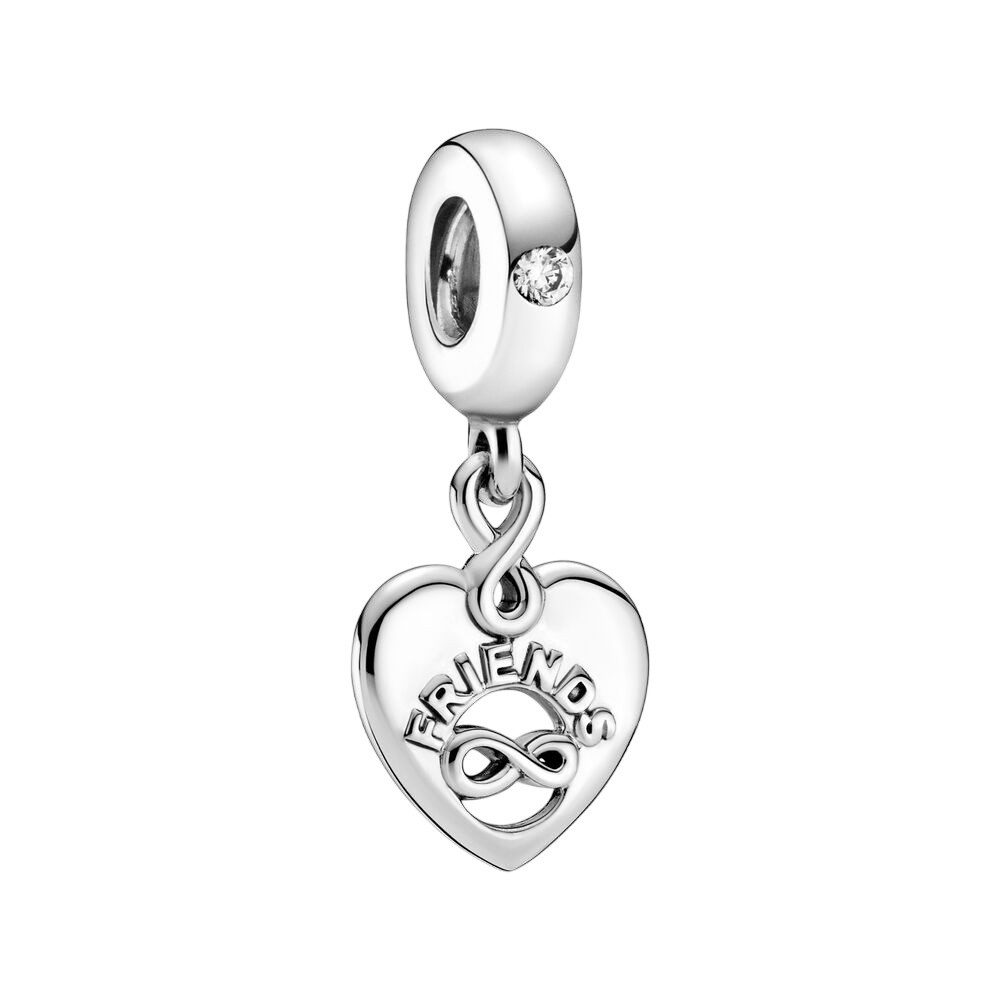 Bead 799294C01 Charm-Anhänger Freunde für Immer Herz Silber