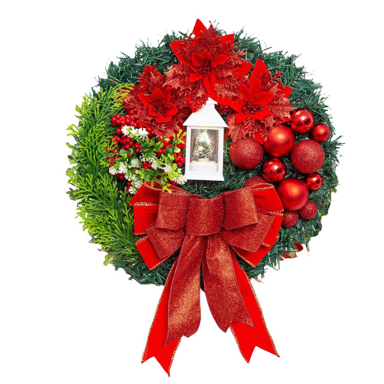 Coonoor Dekokranz LED Künstlicher Weihnachtskranz für günstig online kaufen