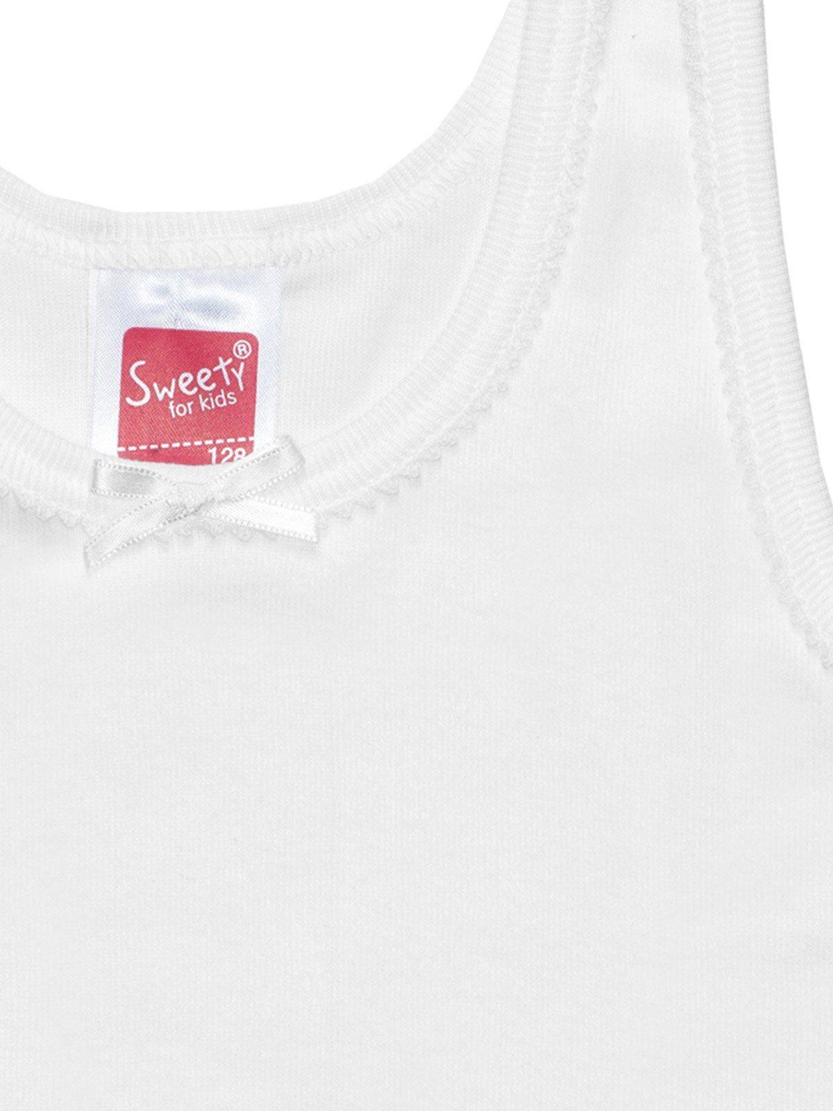 Sparpack 6er Unterhemd Achselhemd Feinripp Sweety for - Kids 6-St) (Spar-Set, Mädchen