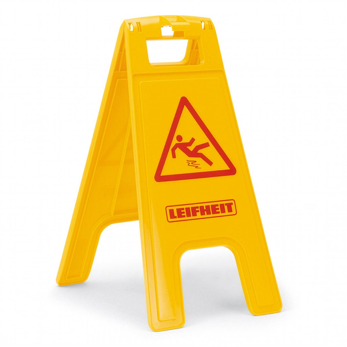 Leifheit Warnschild Leifheit Professional Warnschild Aufsteller Achtung Nass Rutschgefahr, (1 St), Aufhängung für Reinigungswagen, klappbar