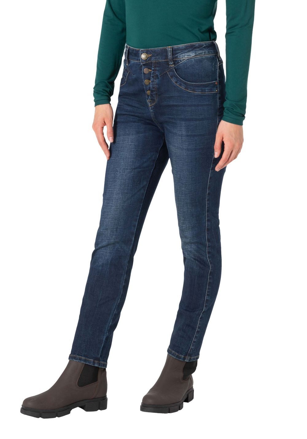 TIMEZONE Straight-Jeans REGUALR RAVENTZ 7/8 mit Stretch