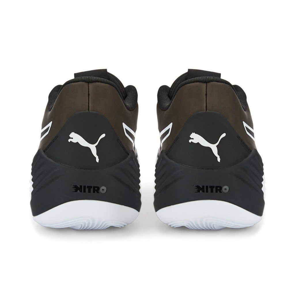 PUMA Hallen-Indoorschuhe Fusion Nitro Team weiss/schwarz Herren Badmintonschuh