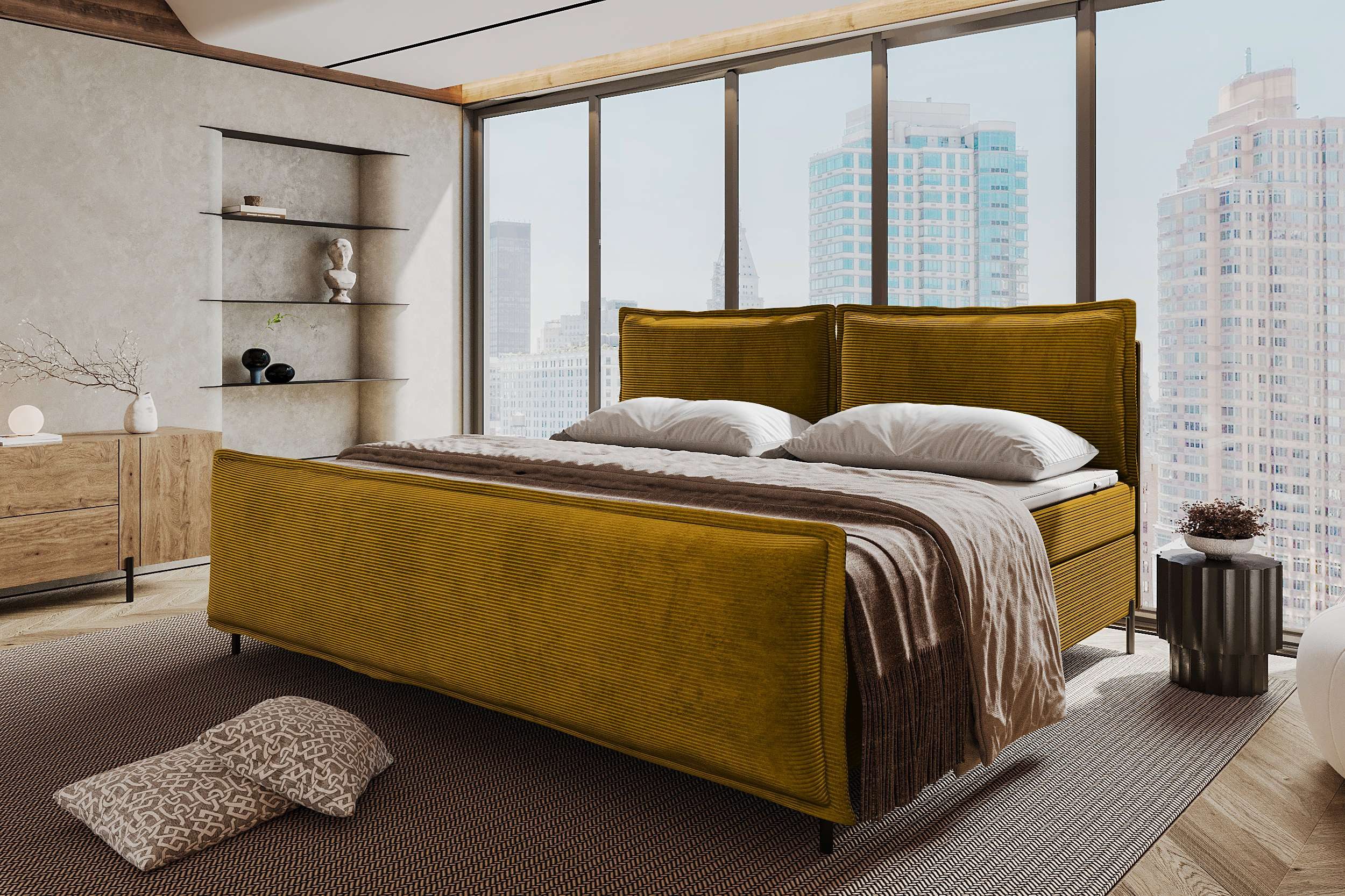 99rooms Boxspringbett Vero Familienbett (Schlafzimmerbett, Bett), 220/240/2 günstig online kaufen