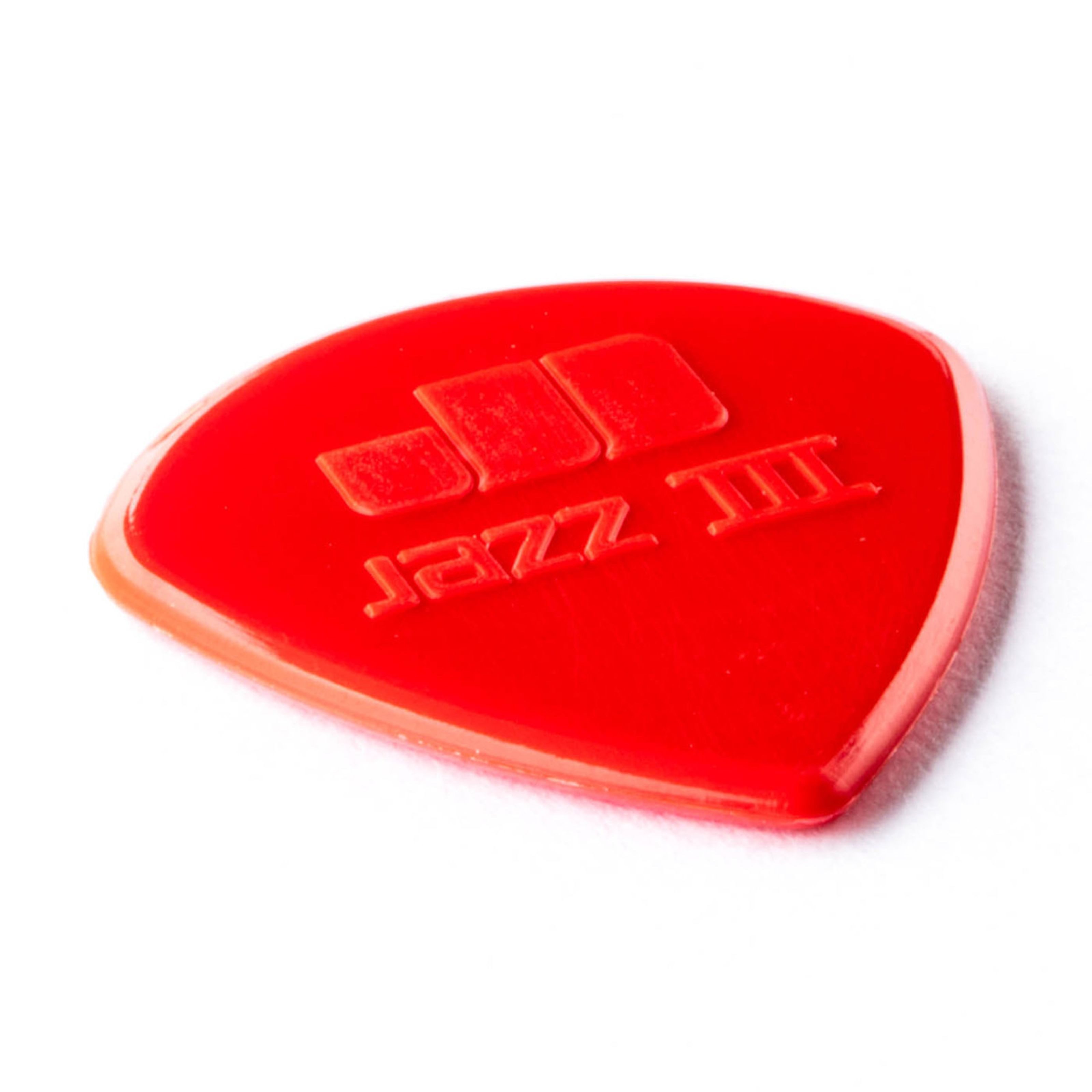 Dunlop Plektrum, 47R3N Jazz III Nylon Picks 1,38 mm 24 Pack - Plektren Set