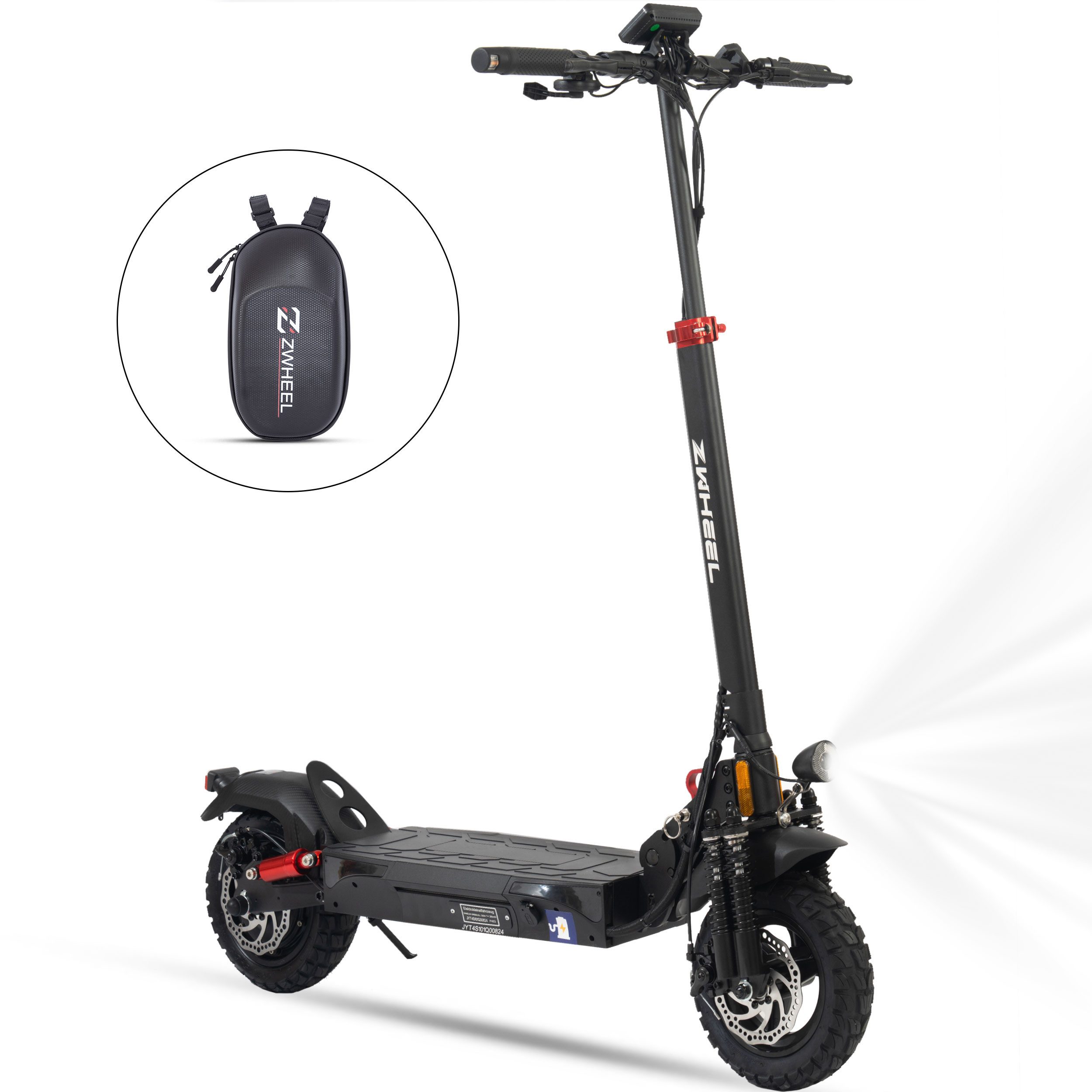E-Scooter mit Straßenzulassung 10'' klappbarer E-roller, max. 50 km, Federung