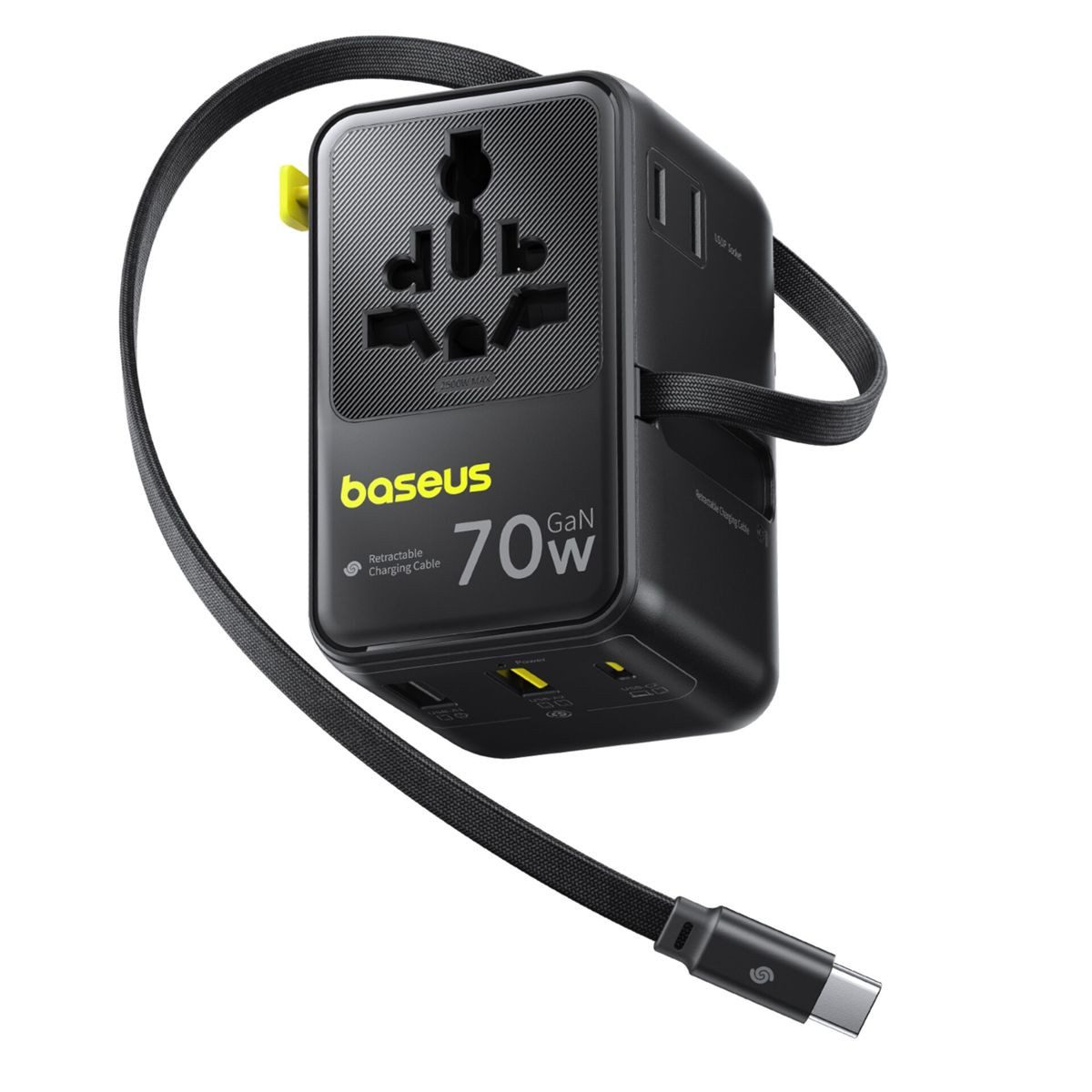 Baseus EnerCore CG11 Charger Retractable 2AC+2U + 70W USB-Ladegerät