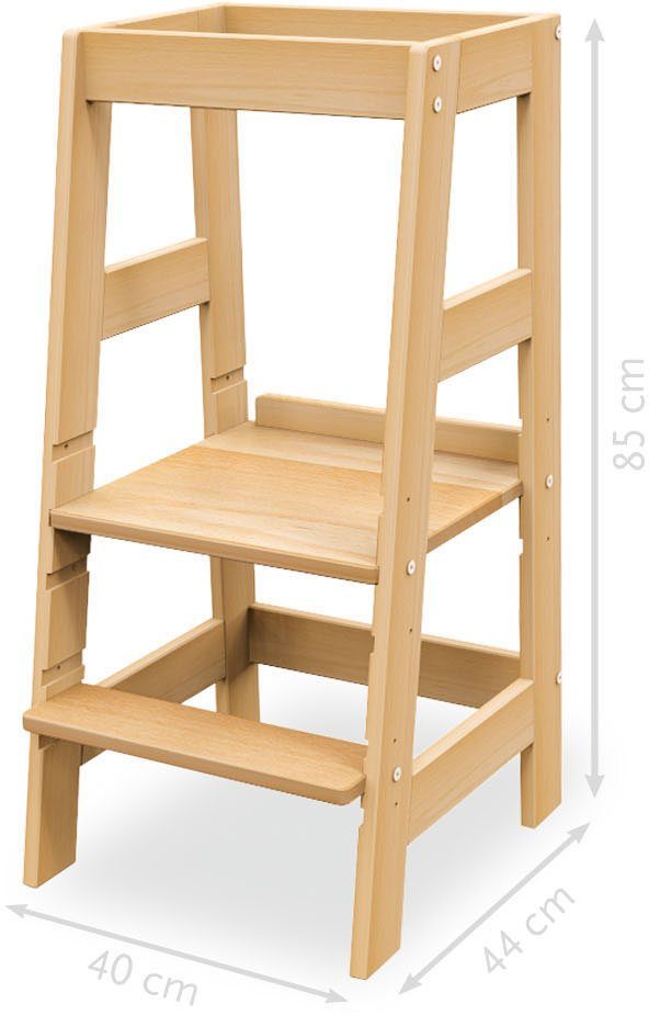 Pinolino® Stehhilfe Lernturm Fino, unbehandelt, Made in Europe – Bild 5 von 5