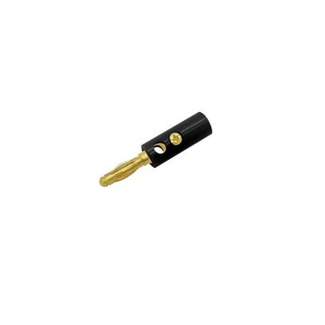 ARLI Bananen Stecker Buchse mit Lötfahne vergoldet 4 mm Audio-Adapter, 10x Bananenstecker + 10x Bananenbuchse schwarz