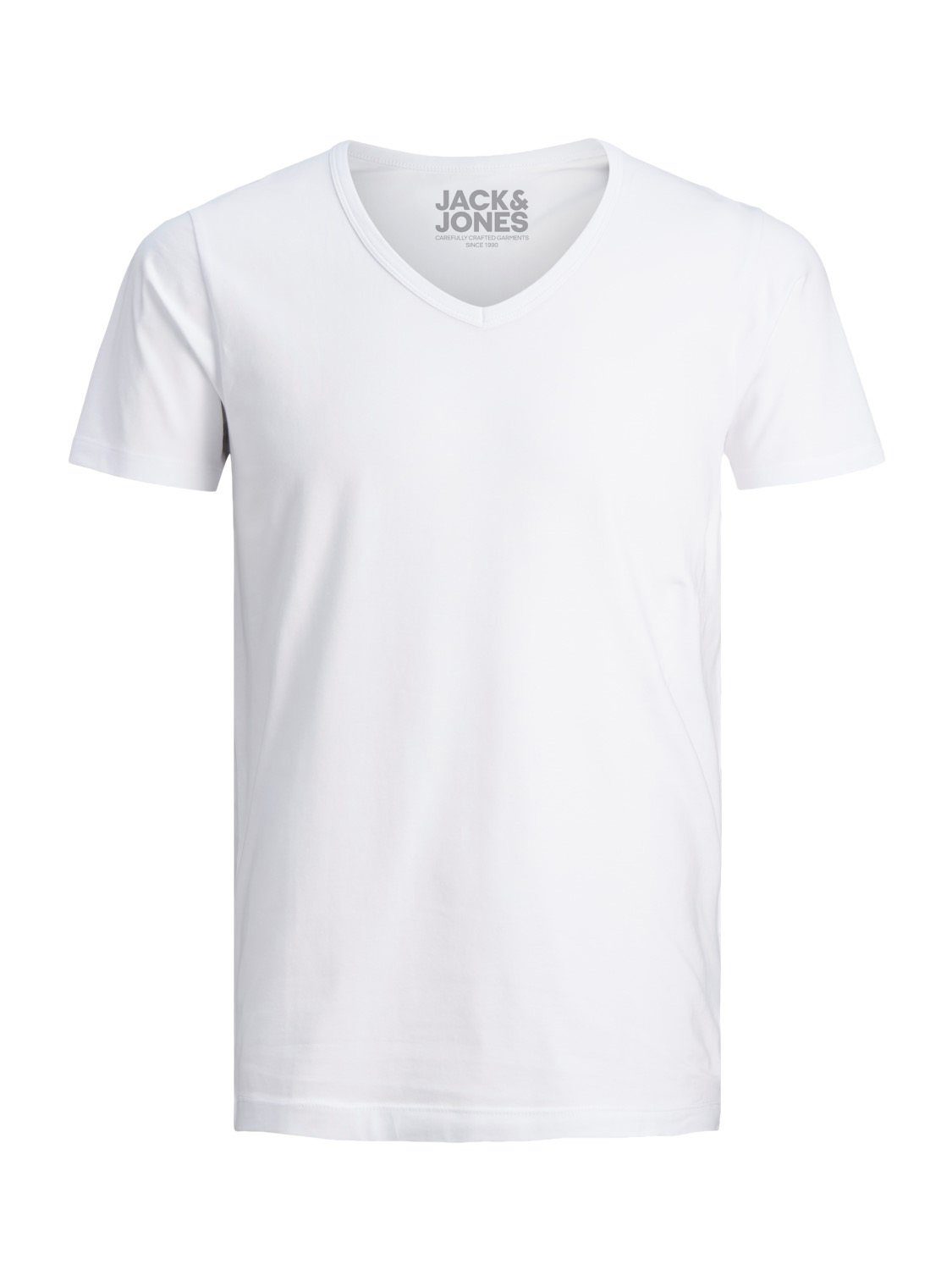 Jack & Jones T-Shirt Basic (BL/BL/WH) nicht etwas Pack) geschnitten, 3er länger Mix kurz (3-tlg., V-Neck 2 zu