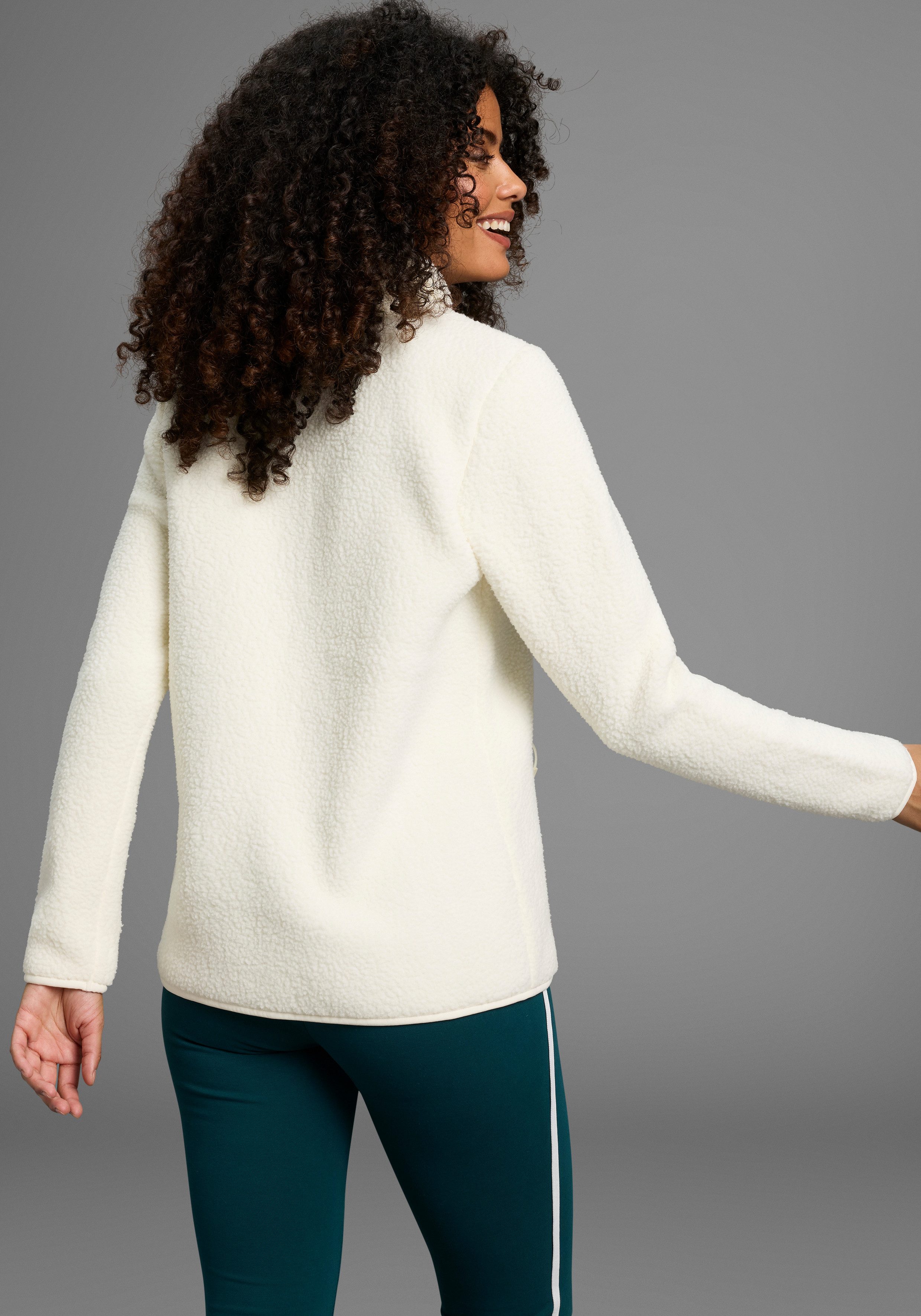 Polarino Fleecejacke aus Teddy-Fleece, Übergangsjacke günstig online kaufen