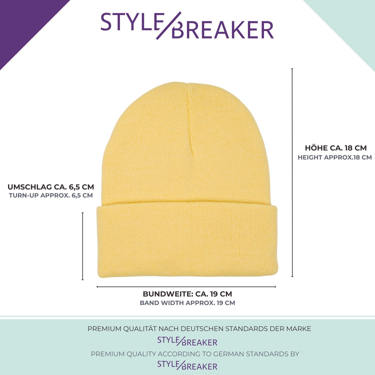 styleBREAKER Strickmütze Kinder Strickmütze mit Krempe (1-St)