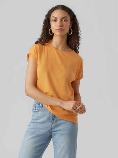 Vero Moda Rundhalsshirt VMAVA PLAIN SS TOP GAJRS NOOS