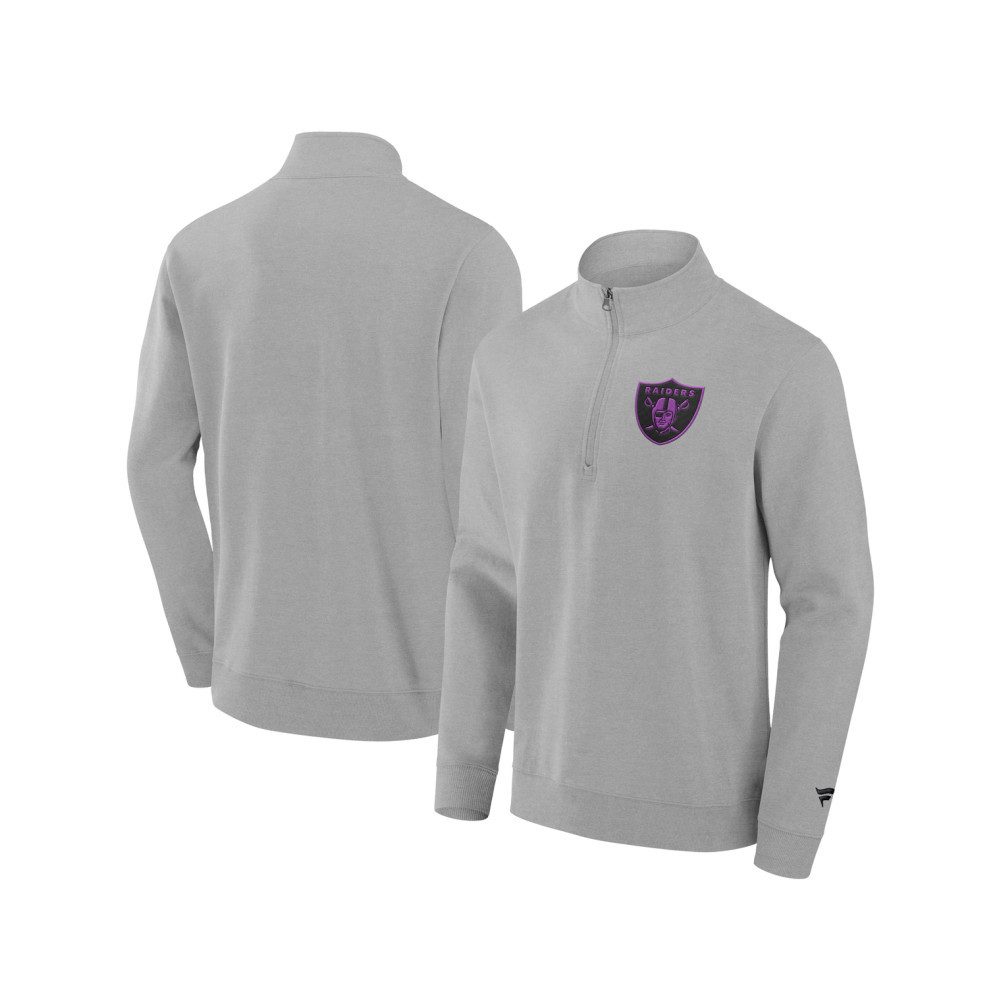 Las Vegas Raiders Sweatshirt Las Vegas Raiders Gradient 1/2 Zip Crew Sweatshirt