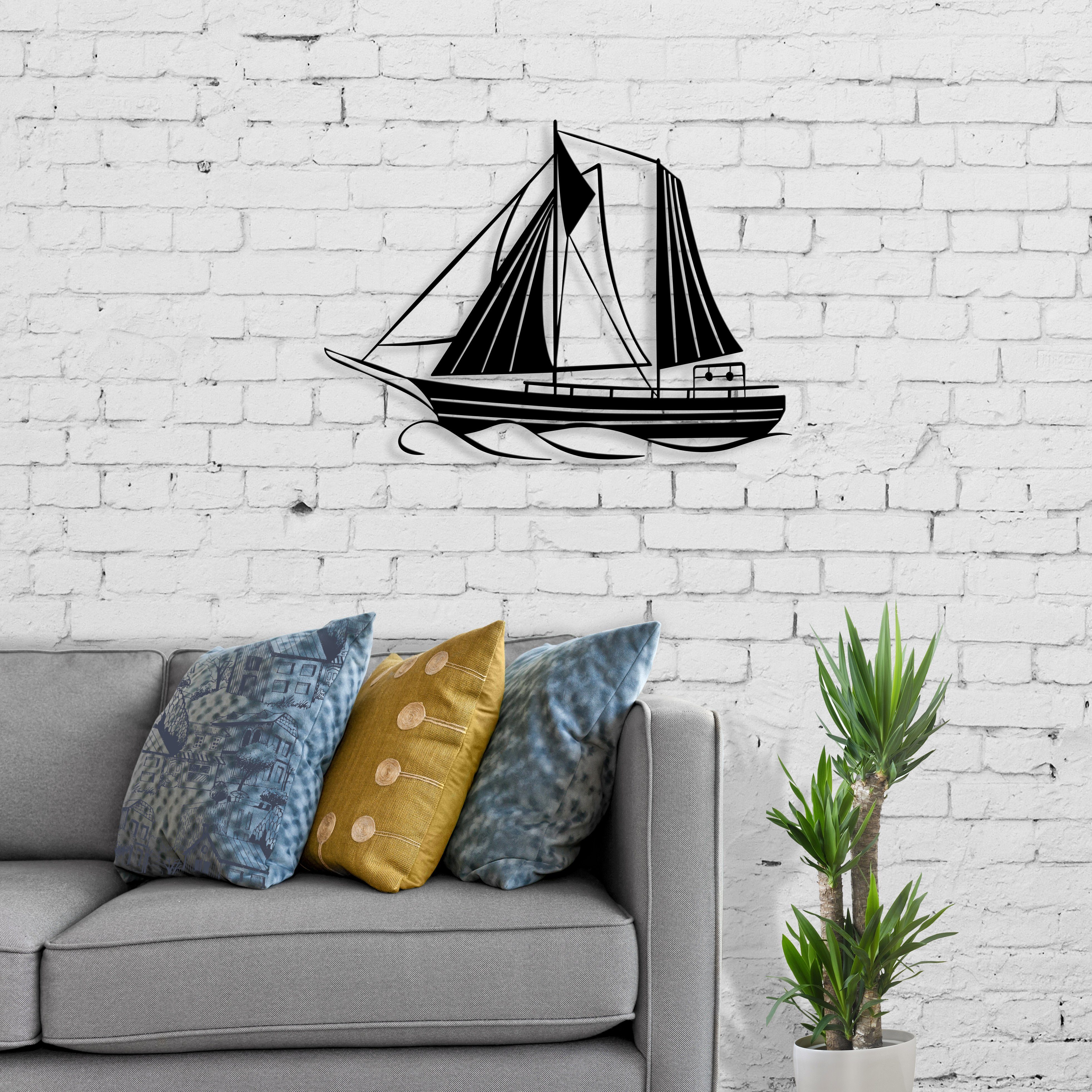 Decortie Wanddekoobjekt Nr.30 SAIL 55 x 40 x 1.5, Wanddekoration aus Metall