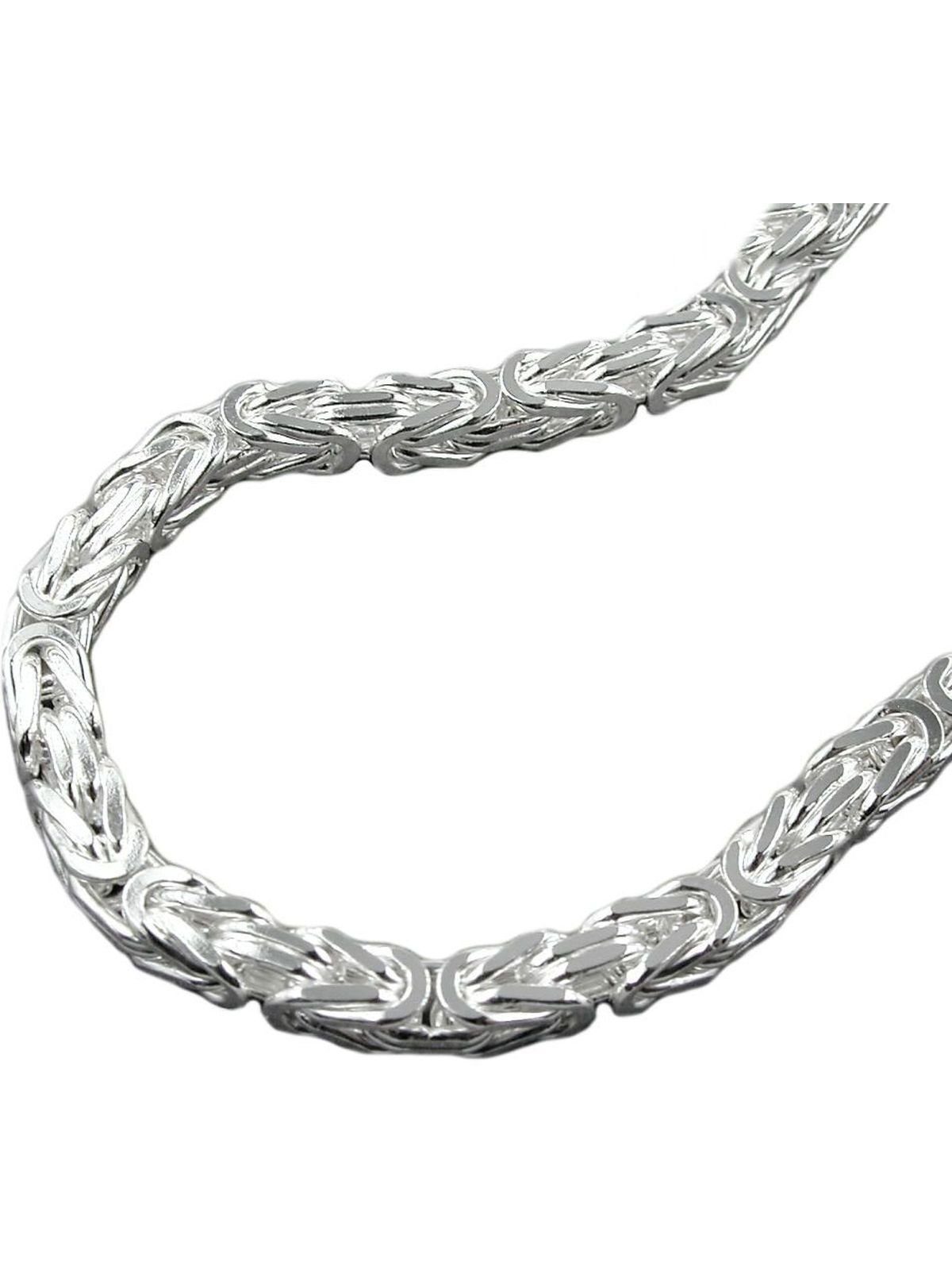 glänzend Königskette 925 Gallay Silberkette ca.5mm (1-tlg) vierkant 70cm Silber