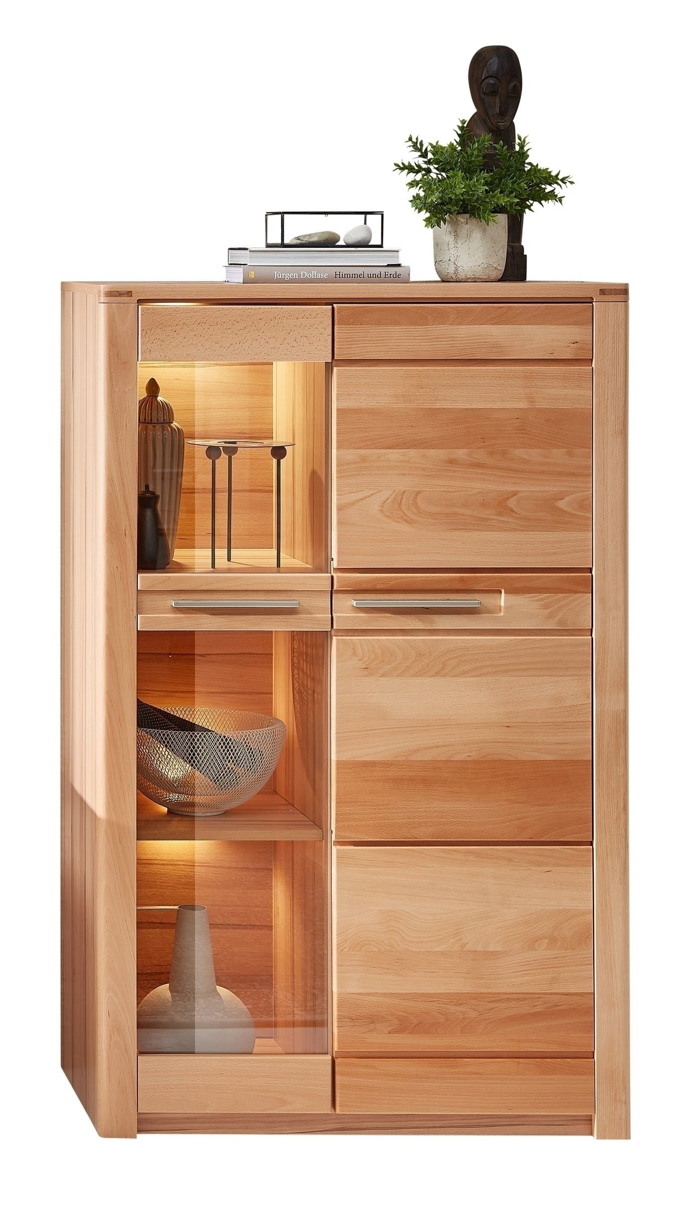 Innostyle Stauraumvitrine 2 Türen, mit LED, FSC, Kernbuche teilmassiv - 85x günstig online kaufen