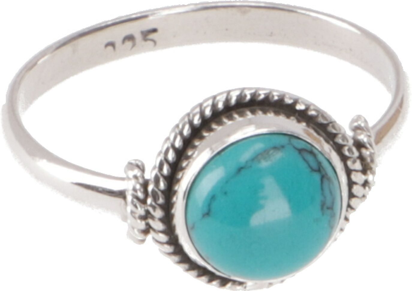 Silberring Boho Silberring, filigraner Edelsteinring mit..