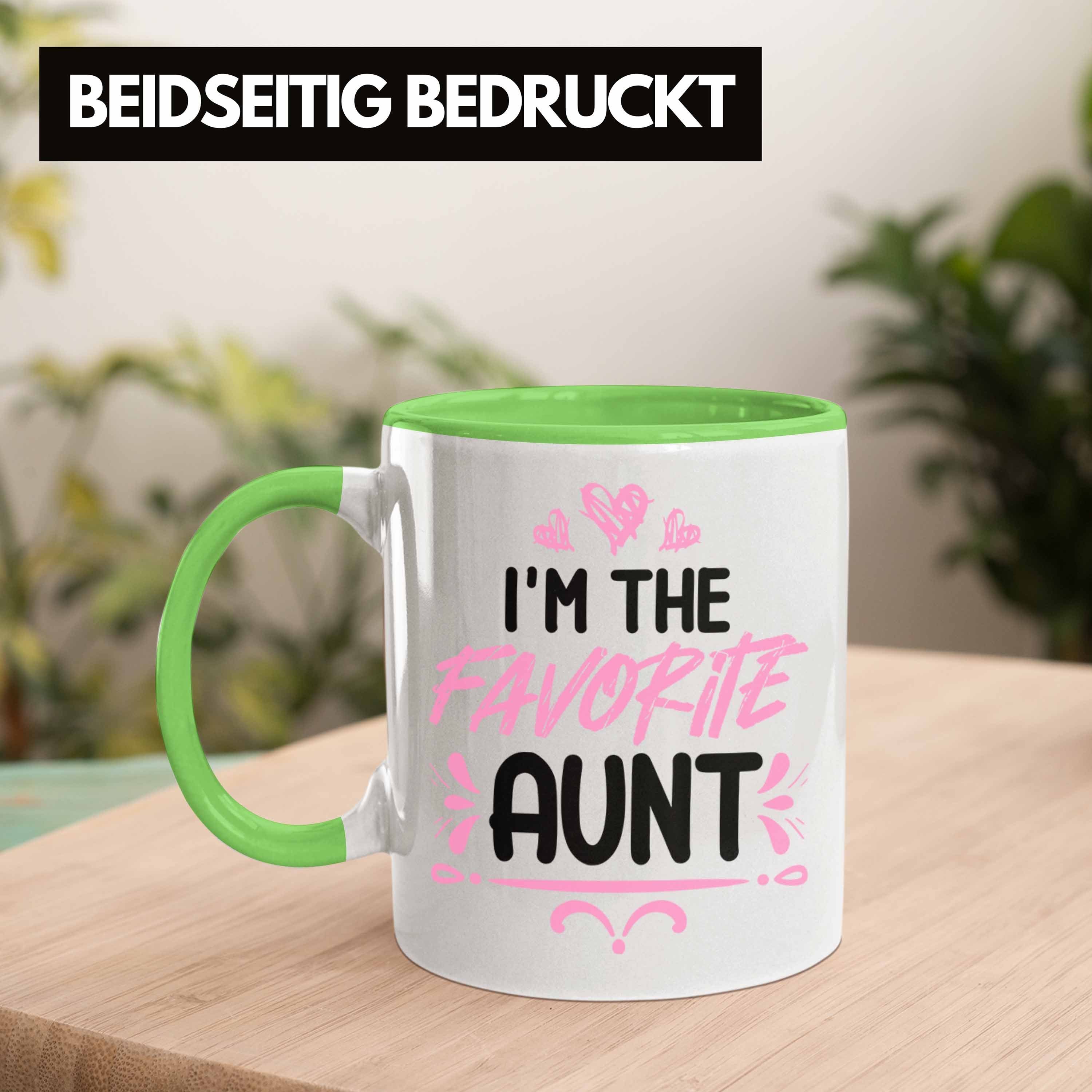 Grün Tasse - Beste Tasse Geschenk The Favorite Aunt Trendation Tante der Welt Trendation I'm
