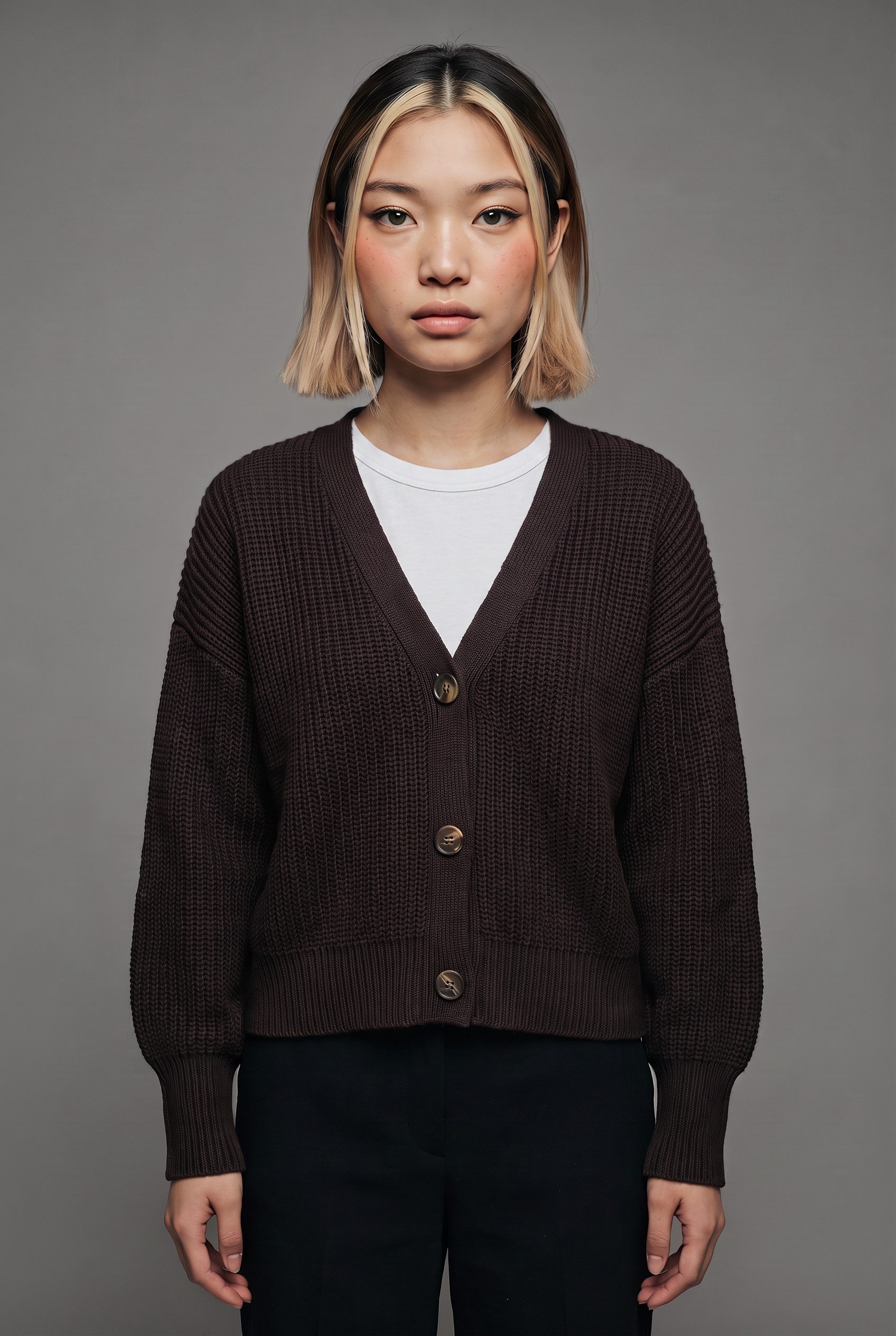 Vero Moda Strickjacke VMLEA LS V-NECK CUFF CARDIGAN NOOS Kunstfaser, regular fit