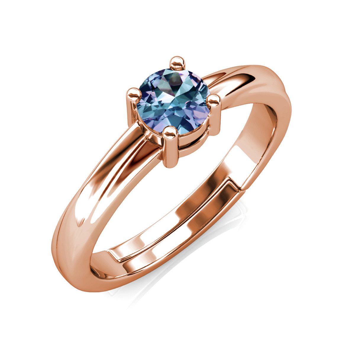 Runde Perlé Silberring Minimalistischer verstellbarer Ring mit Edelstein Al günstig online kaufen