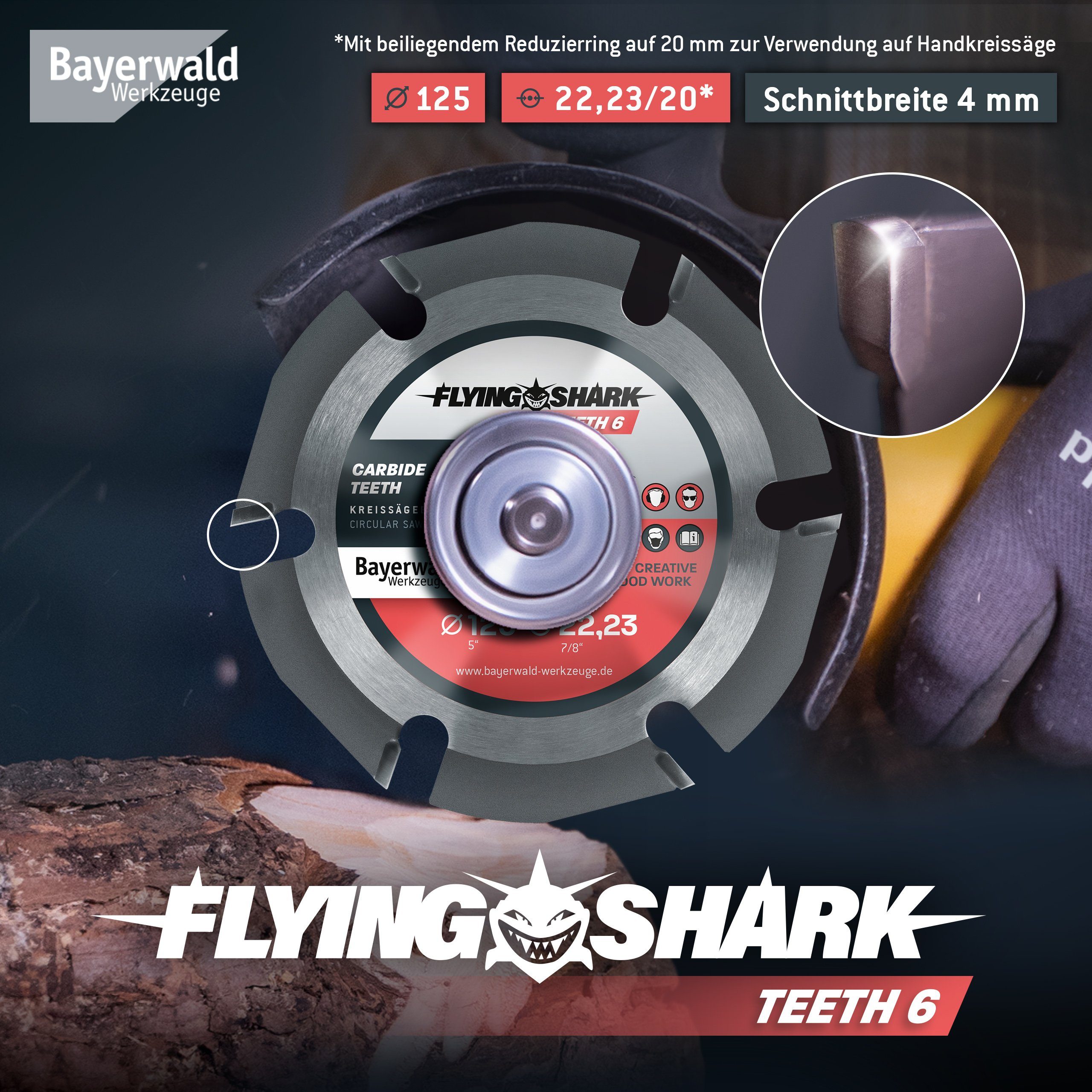 QUALITÄT AUS DEUTSCHLAND Bayerwald Werkzeuge Trennscheibe Bayerwald Flying  Shark - Hartmetall Frässcheibe -