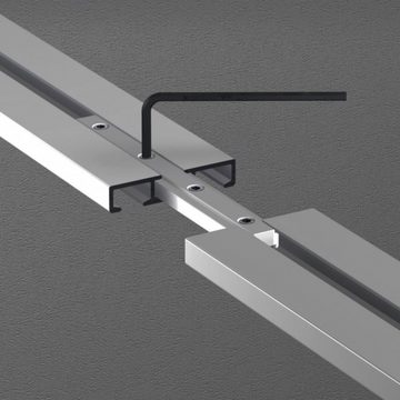 Vorhangschiene Wendeschiene, Aluminium, Garduna, 1 oder 2-läufig, Aluminium