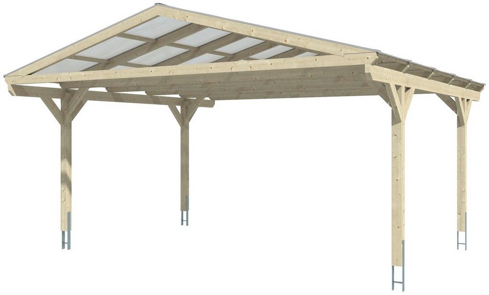 Skanholz Doppelcarport Westerwald, BxT: 570x541 cm, 220 cm Einfahrtshöhe