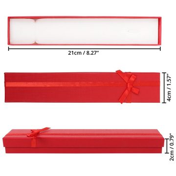 Kurtzy Geschenkbox 24er Set Halsketten Geschenkbox - Sortierte Box, 24er Set Halsketten Geschenkbox - 4 x 21 cm - Farblich Sortierte Box