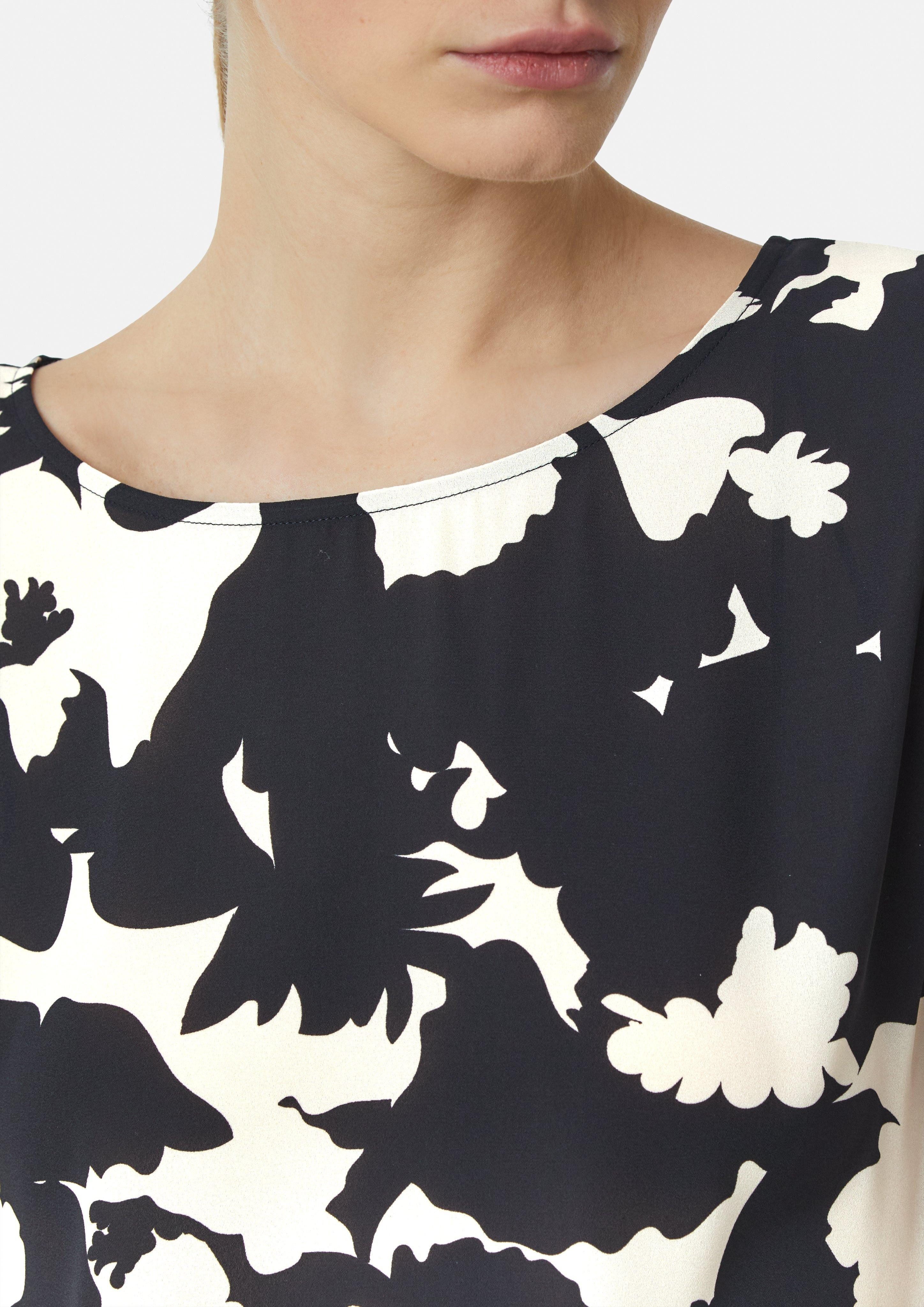 Comma Kurzarmshirt Blusenshirt im Fabricmix günstig online kaufen