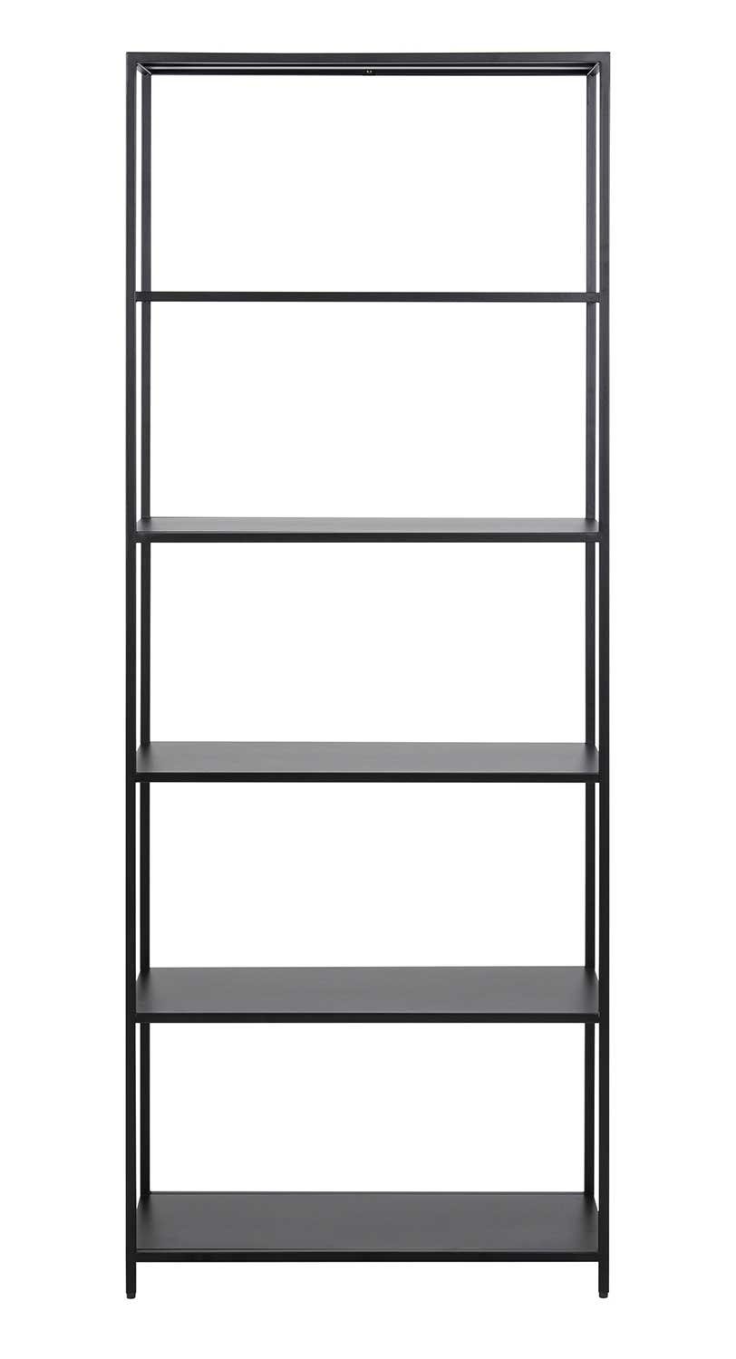 ACTONA GROUP Regal NEWTON, B 70 x H 185 cm, Schwarz, Metall, mit 5 Fächern