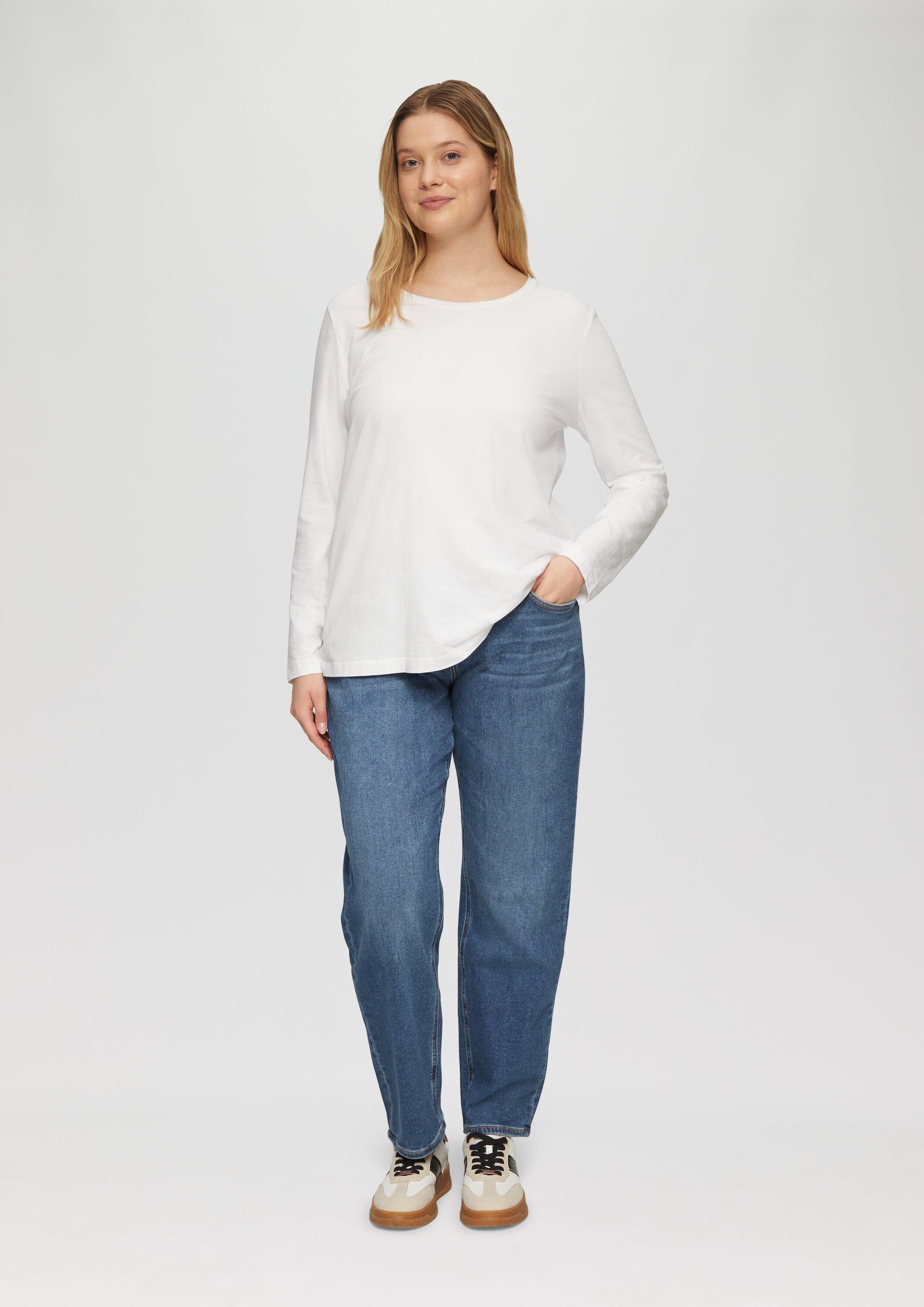 s.Oliver Weite Jeans Jeans-Hose Jeans / Curvy Fit / Mid Rise / Slim Tapered Leg