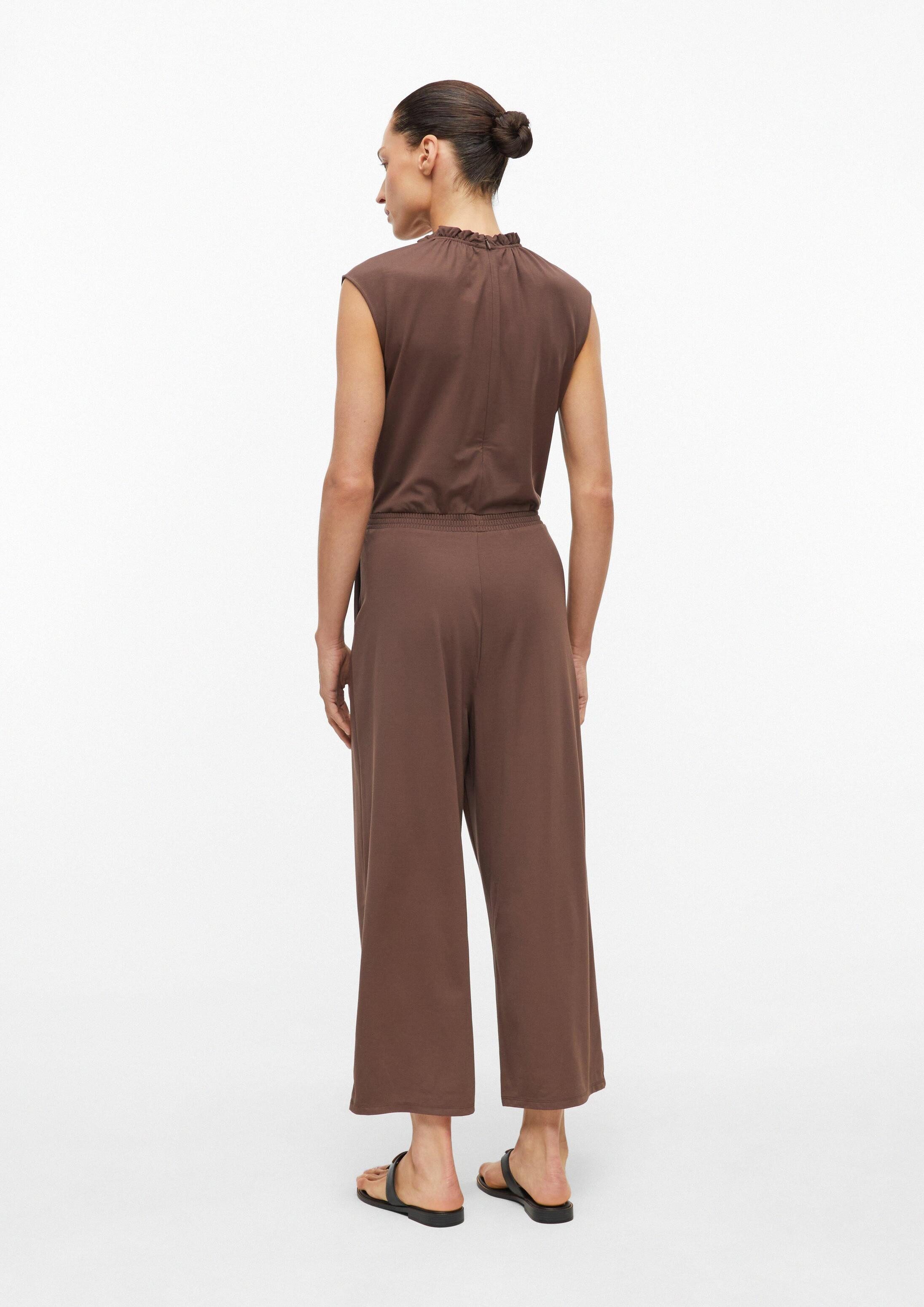 s.Oliver Jumpsuit Overall Ärmelloser Overall mit Rüschenkragen