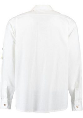 OS-Trachten Trachtenhemd TH-0250 Stickerei Krempelarm Kentkragen, Regular Fit-bequemer gerader Schnitt