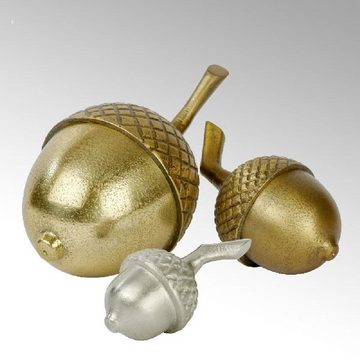 Lambert Weihnachtsbaumkugel Dekorationsobjekt Nocciola Eichel Gold (18cm)
