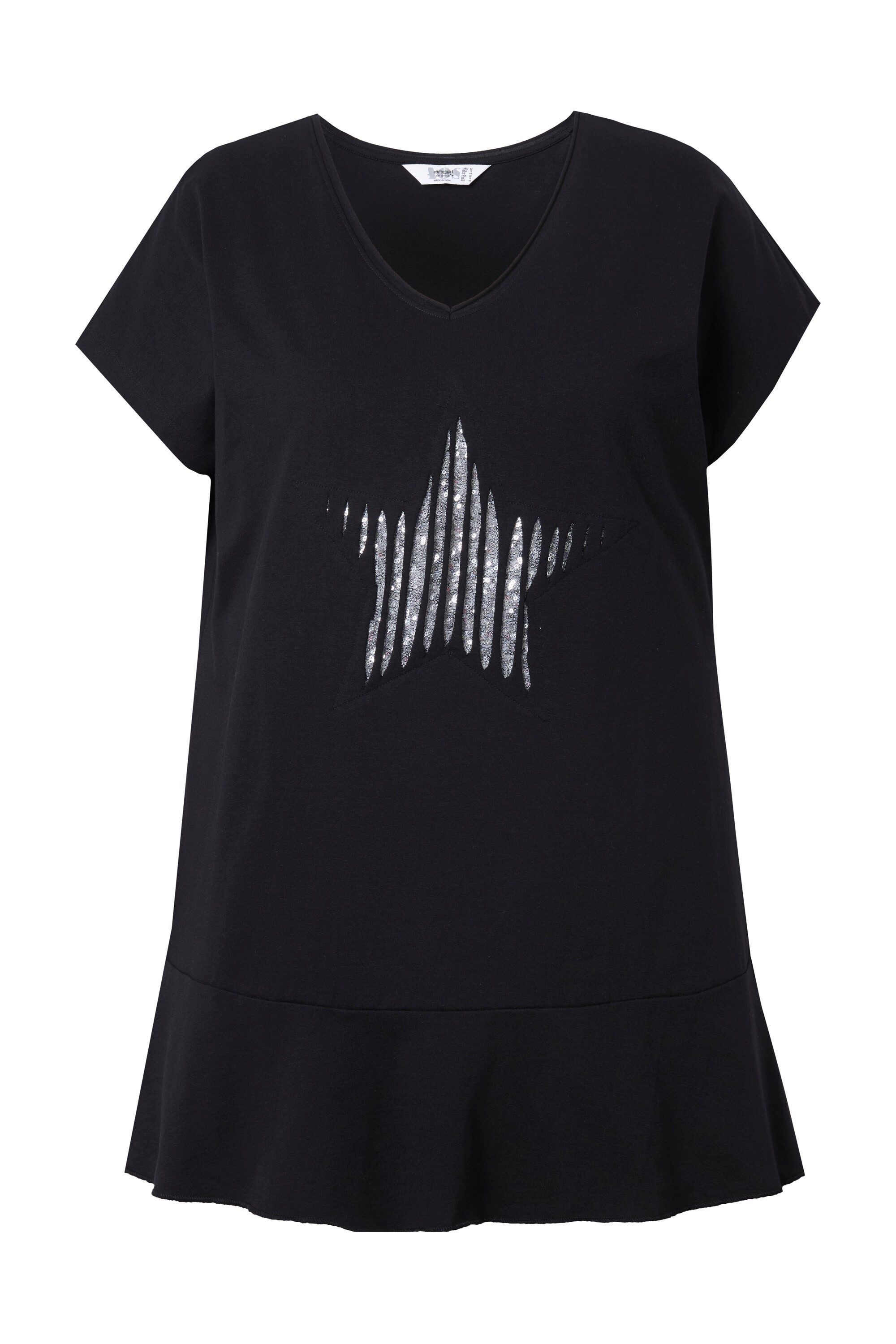 Angel of Style T-Shirt T-Shirt oversized Pailletten-Stern Volant günstig online kaufen