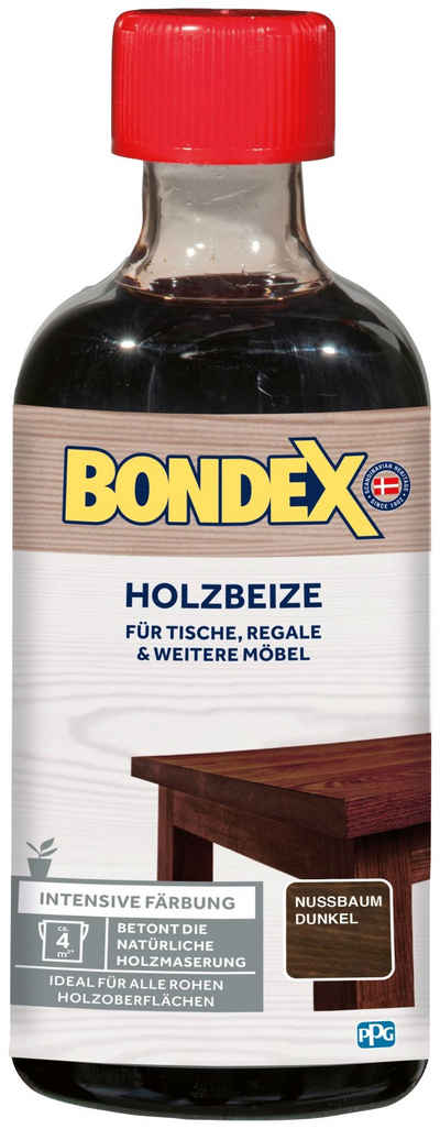 Bondex Lasur HOLZBEIZE, für Tische, Regale & weitere Möbel, intensive Färbung, 0,25 l