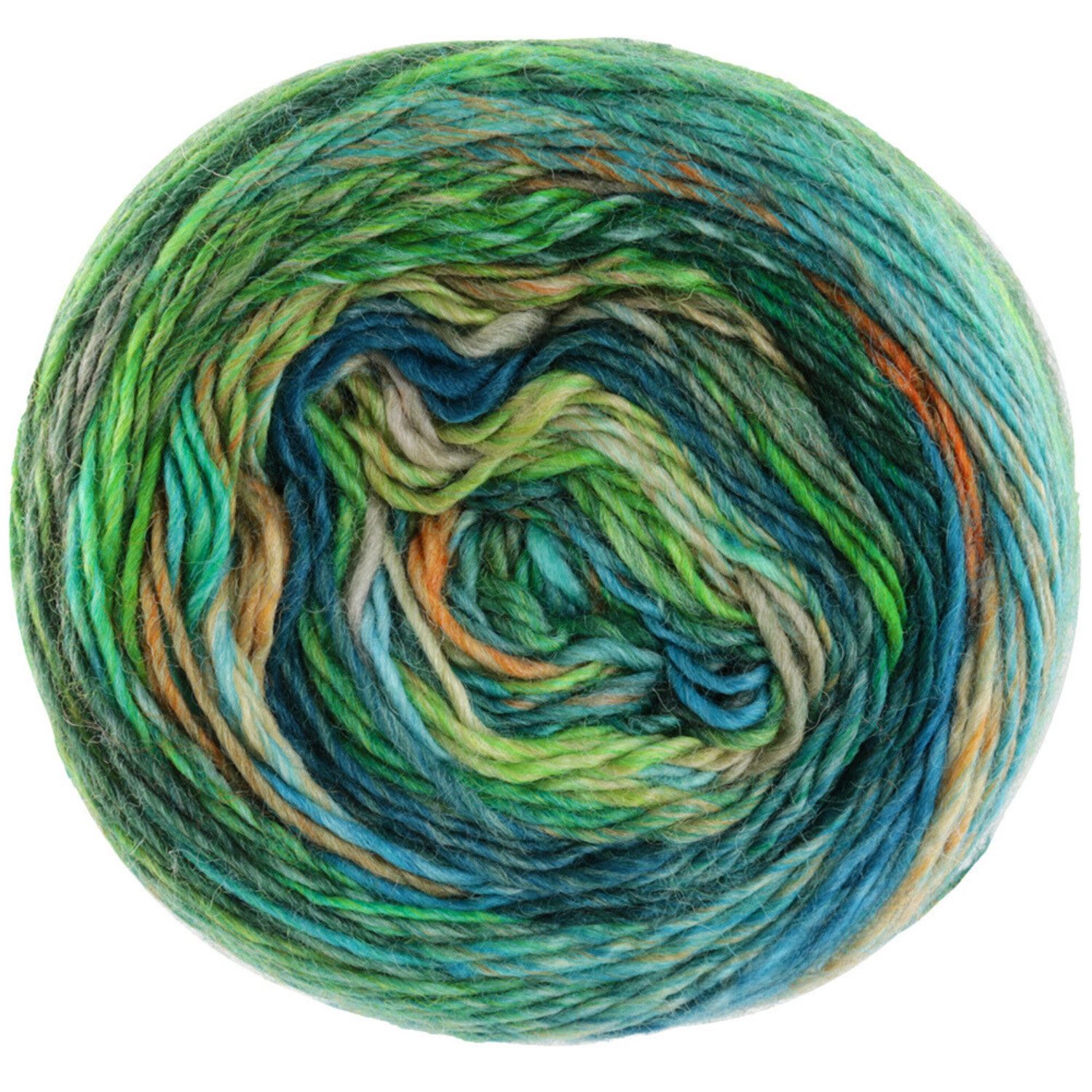 LANA GROSSA COLORISSIMO Häkelwolle, 300 m (Dochtgarn aus 100 % Merinowolle mit effektvollen Farbmustern), 100 g
