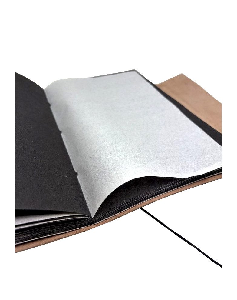 ROOGU Fotoalbum ROOGU Fotoalbum Büffelleder schwarzes Baumwollpapier