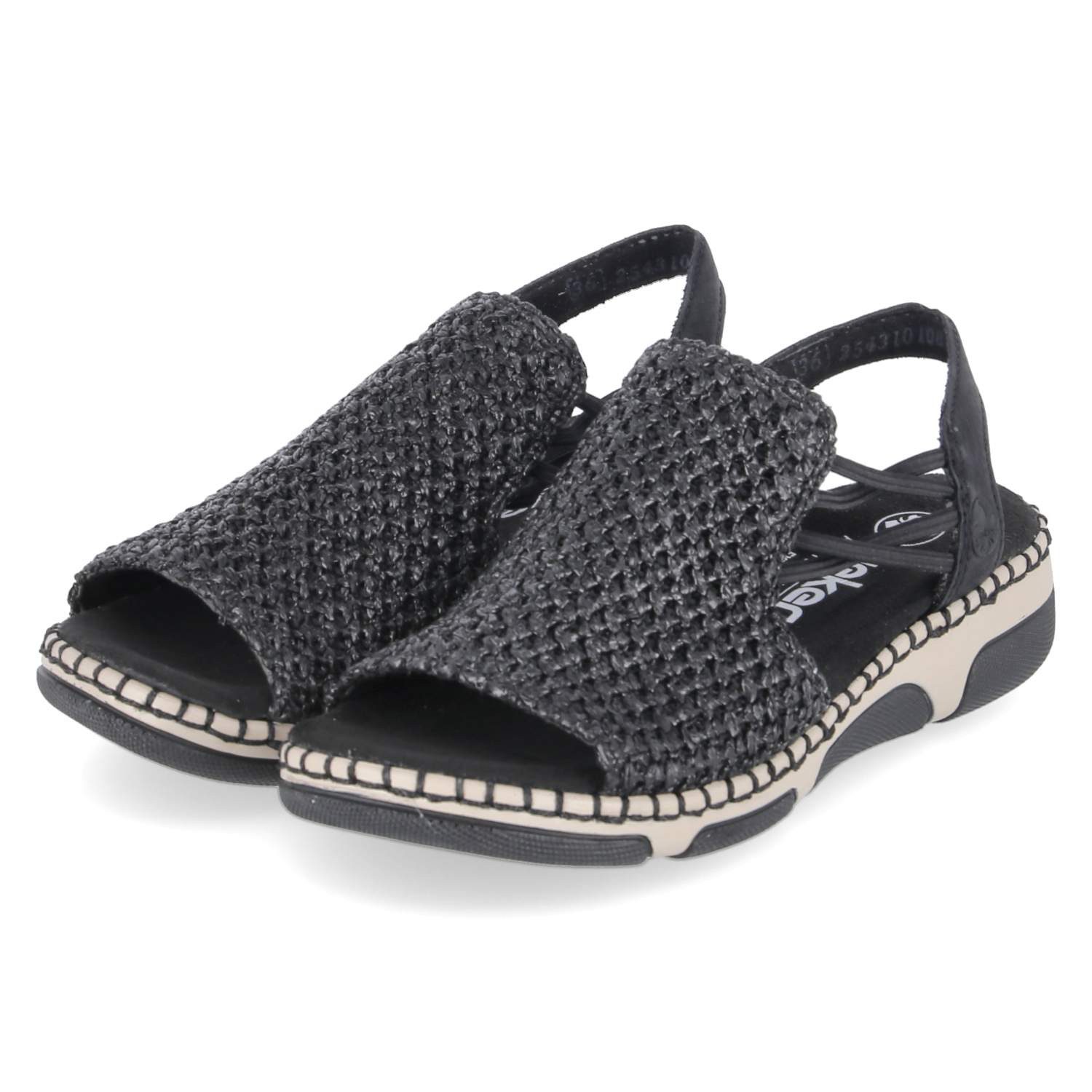 Rieker Rieker 66241-00 Damen Textil & Synthetik black Sandalette