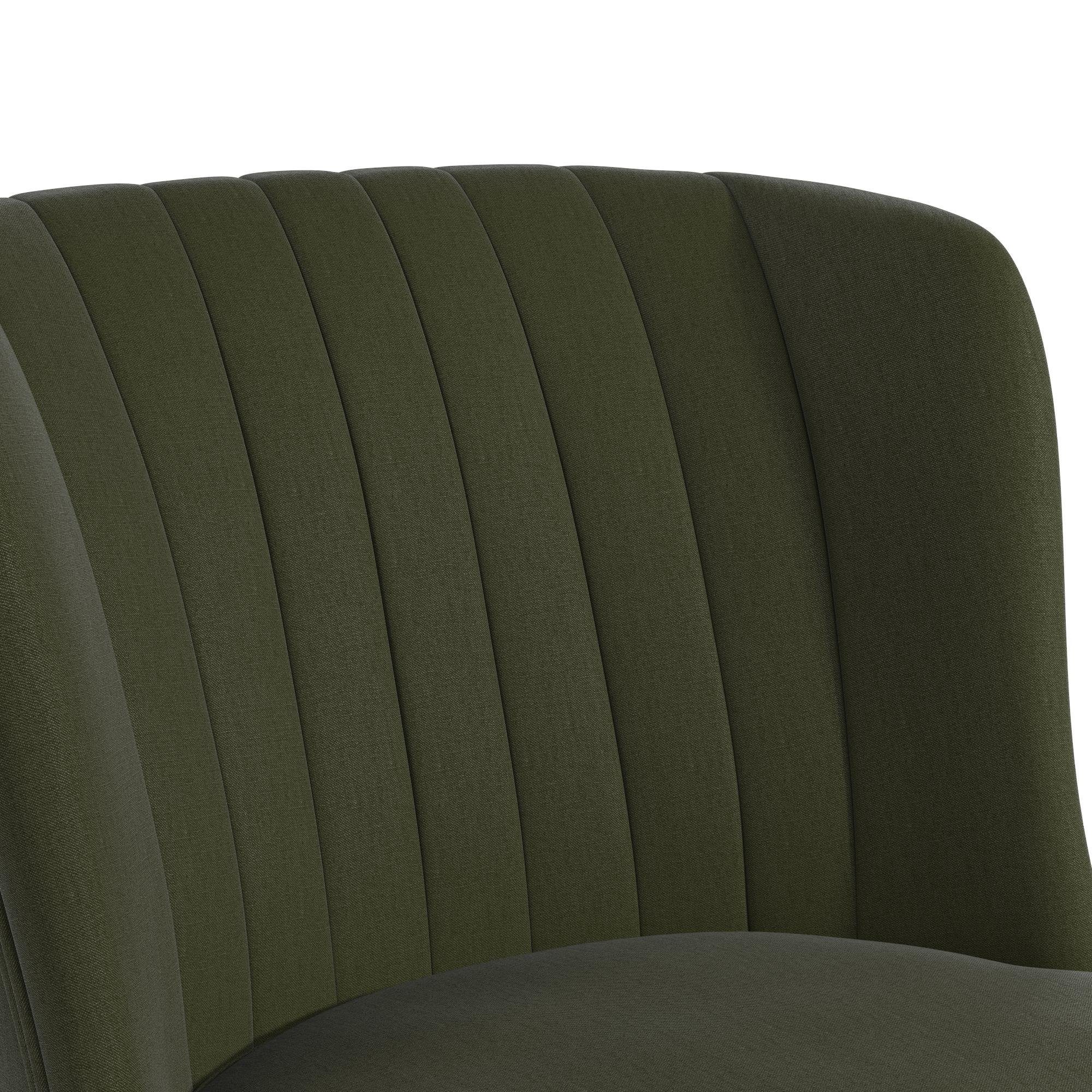 Sitzhöhe Leinenstoff, Holzbeine, (1 48 loft24 Brittany Polsterstuhl Bezug cm aus grün St),