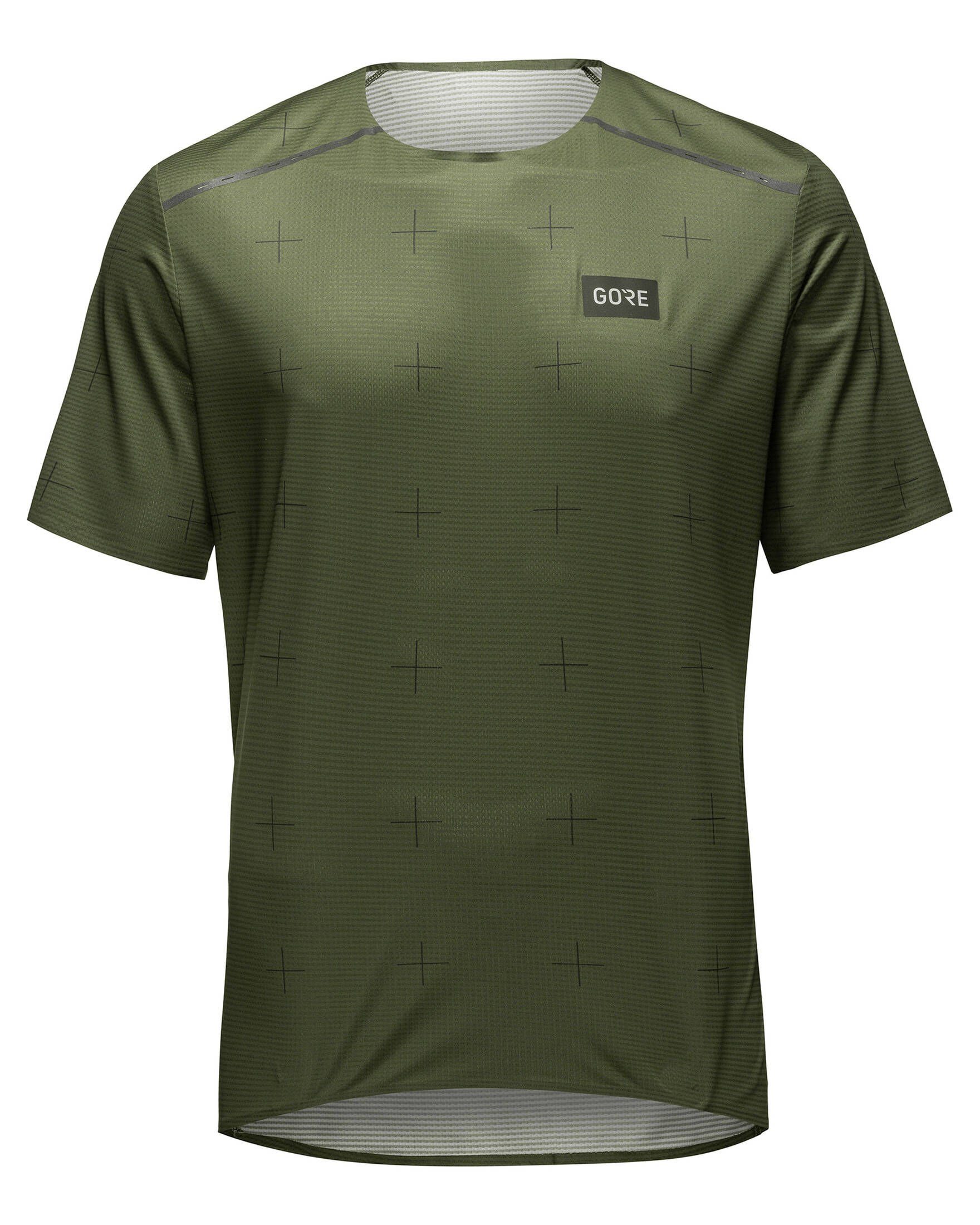 GORE® Wear (1-tlg) CONTEST Green Utility Herren Laufshirt DAILY Laufshirt