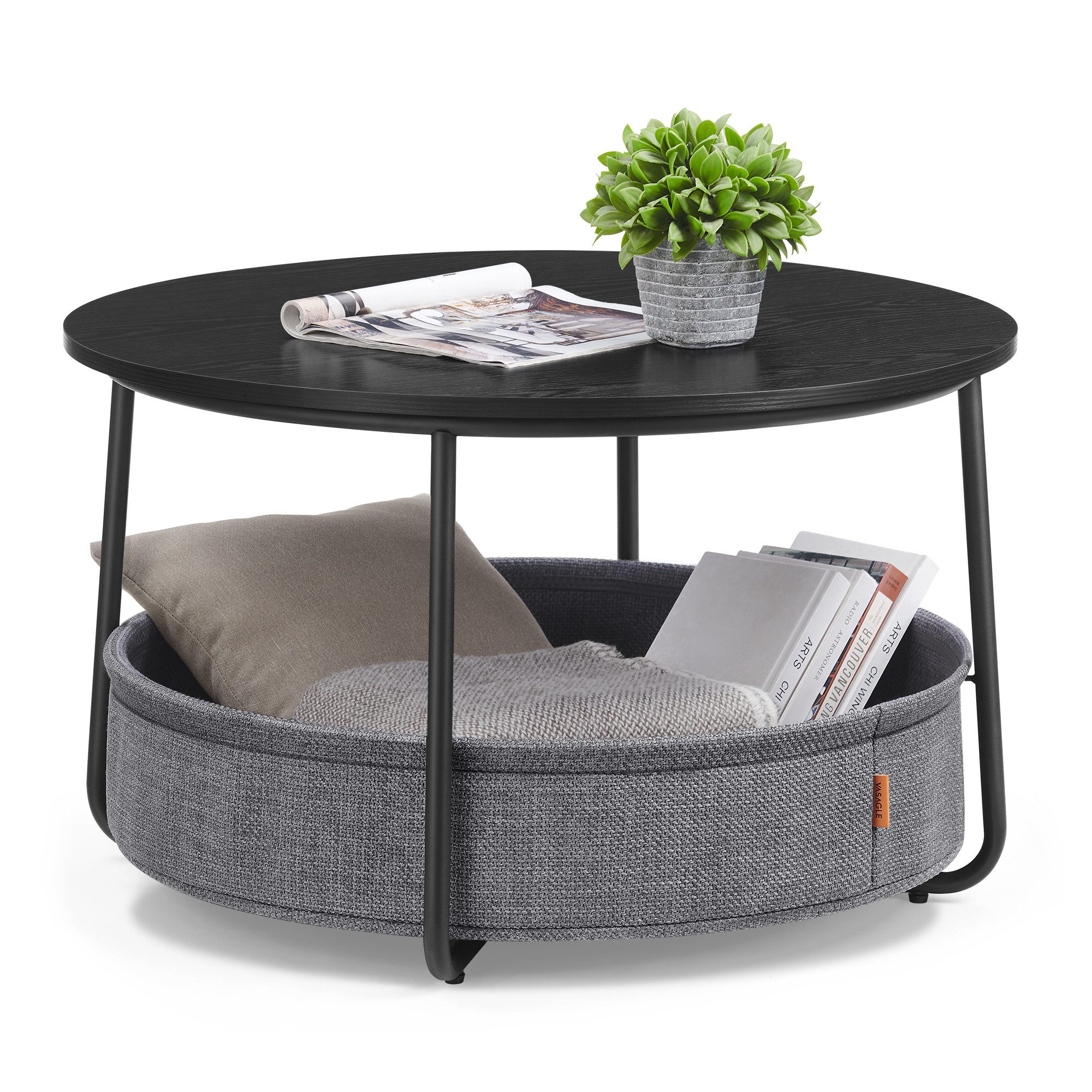 VASAGLE Couchtisch, Beistelltisch, Wohnzimmertisch mit Korb günstig online kaufen