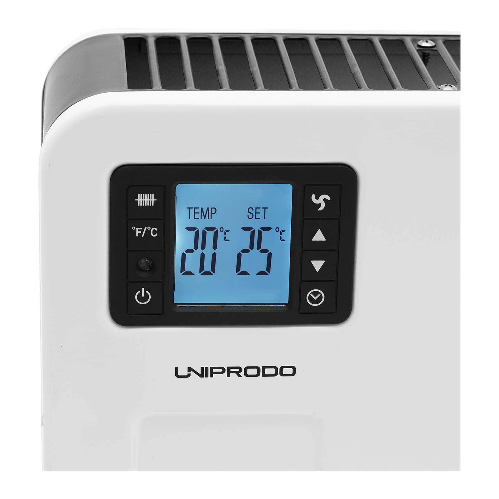 Uniprodo Konvektor Konvektorheizung Elektroheizung Timer 5 °C - 25 37 W LCD 2300 m²