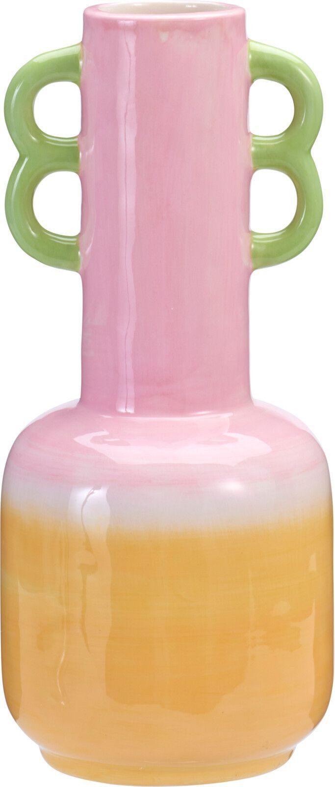 2474U Dekovase Vase SOLARA Bloom aus hochwertiger Keramik mit Doppelhenkel