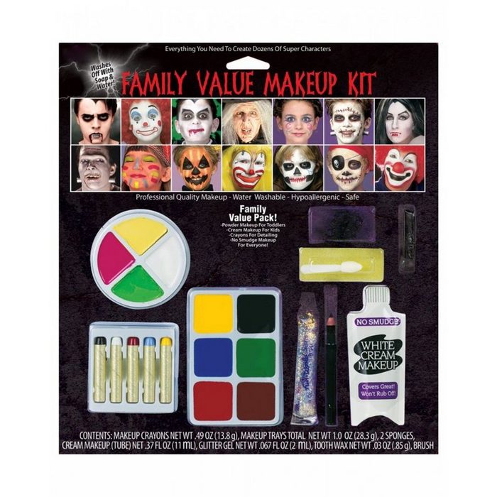 Horror-Shop Vampir-Kostüm 21-teiliges Fasching & Halloween Schmink Set