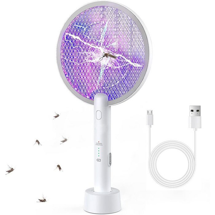 Insektenschutzrollo Elektrische Fliegenklatsche 2 in 1 Elektro Mückenklatsche Mückenlampe zggzerg