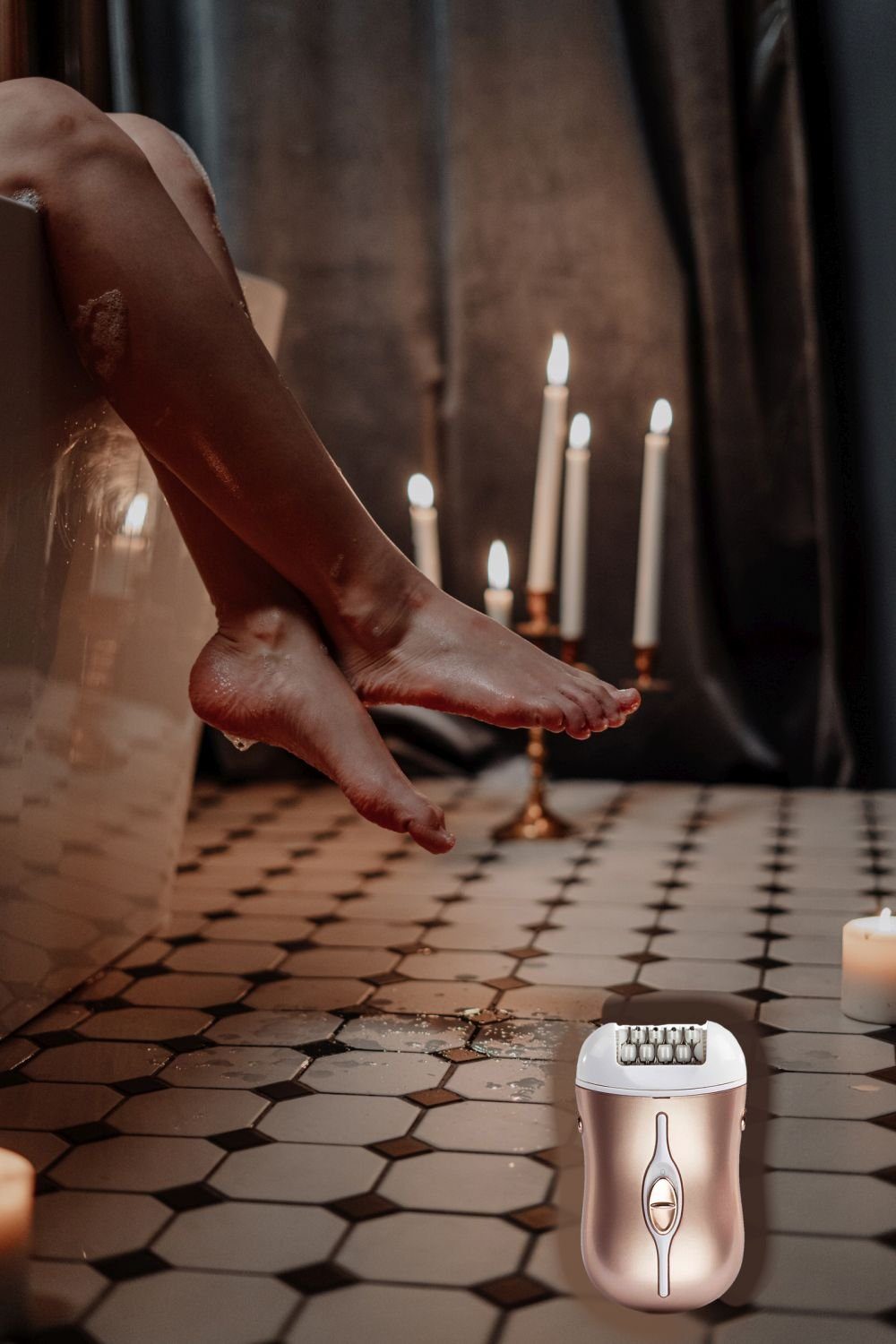 LIVOO Epilierer LIVOO Epiliergerät Epilierer Akku haarfrei glatte Beine inkl. Zubehör